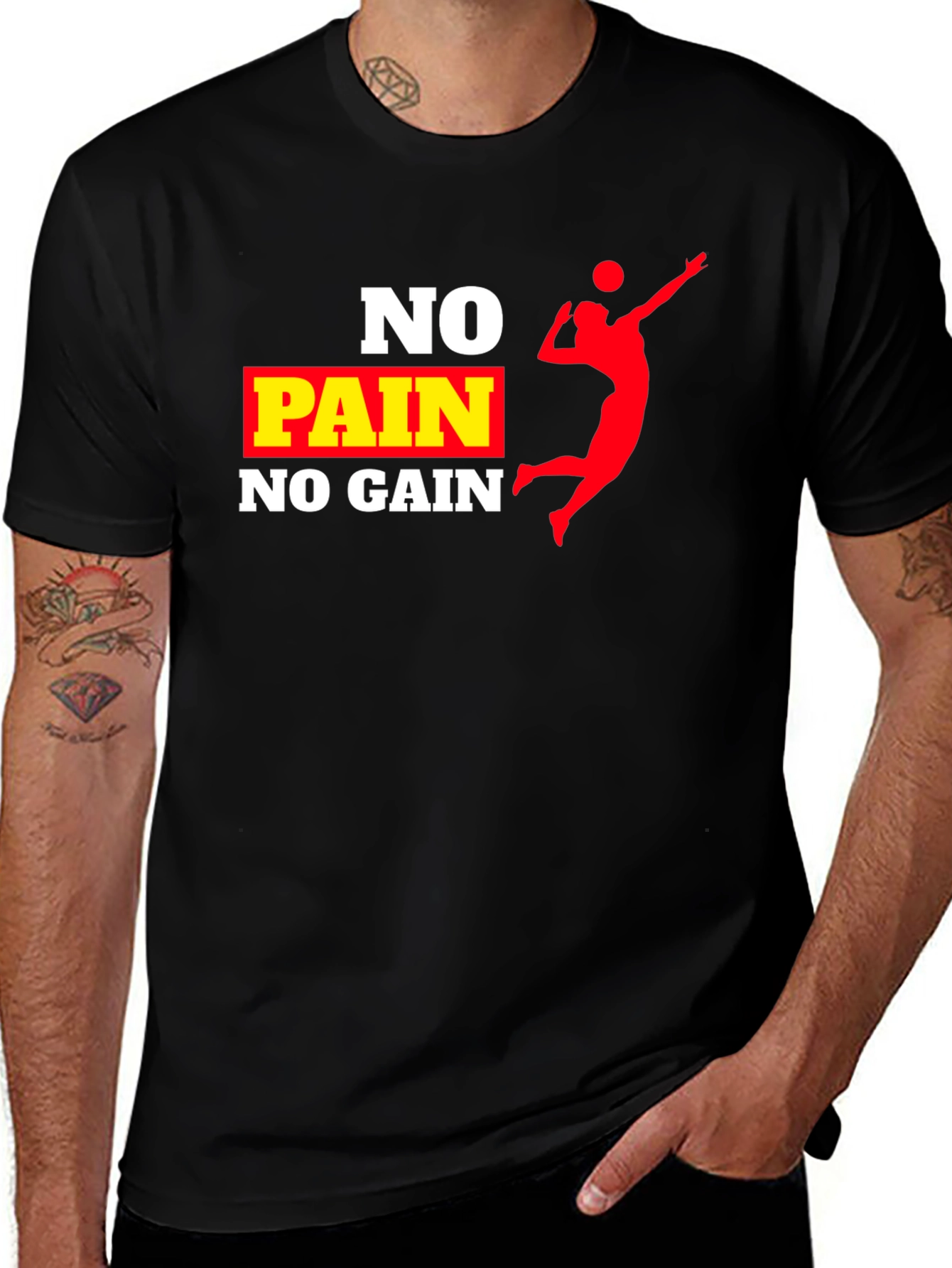 No Pain No Gain Volleyball T-Shirt