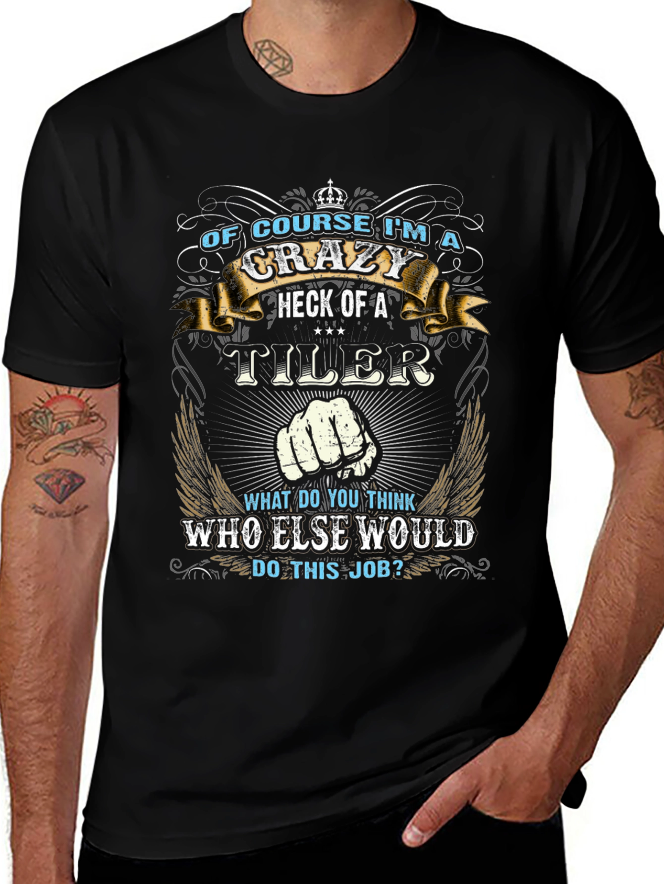 Crazy Tiler Graphic T-Shirt