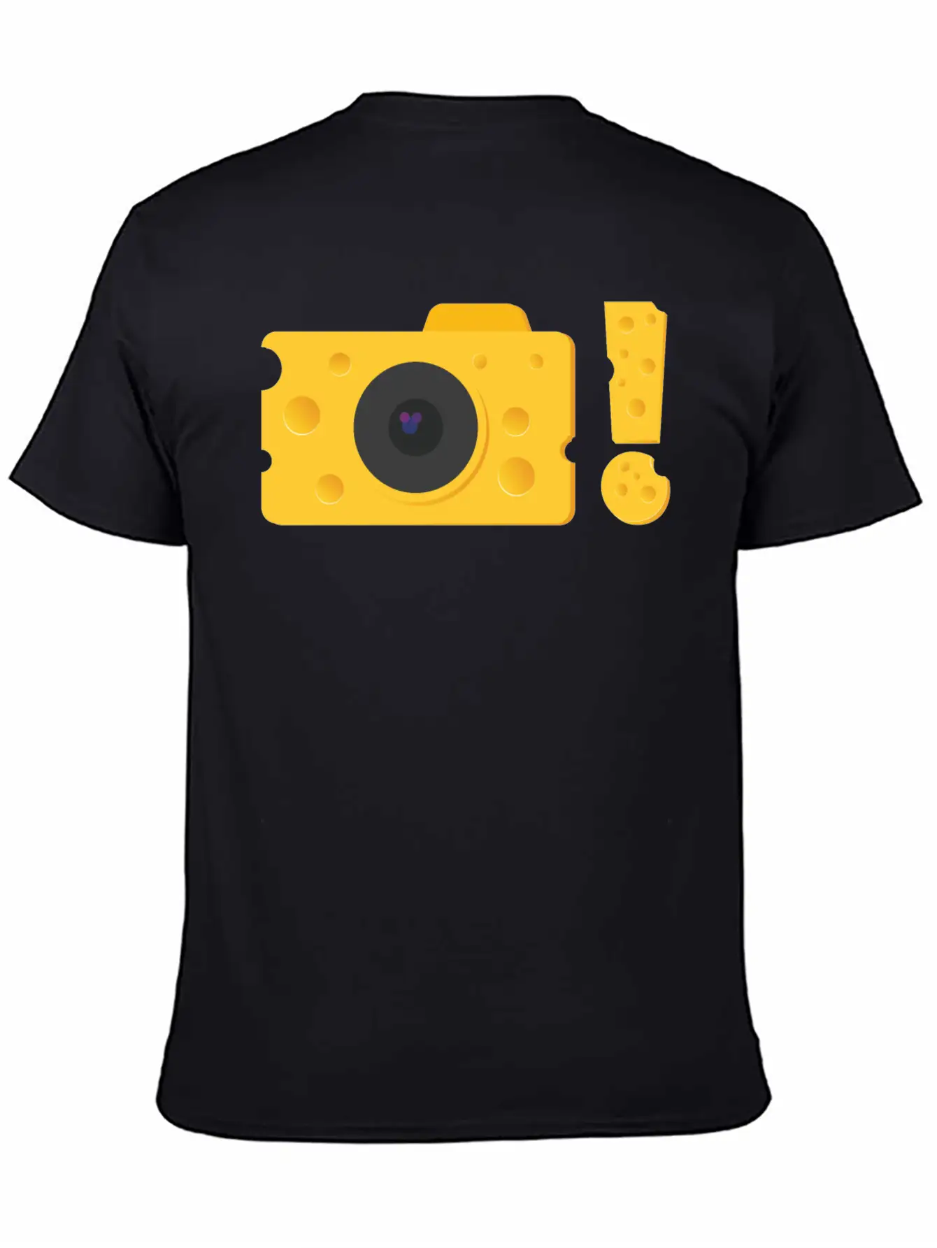 A Piece Of Cheese Camera Breathable Graphic T-Shirt – Perfect For Casual Days