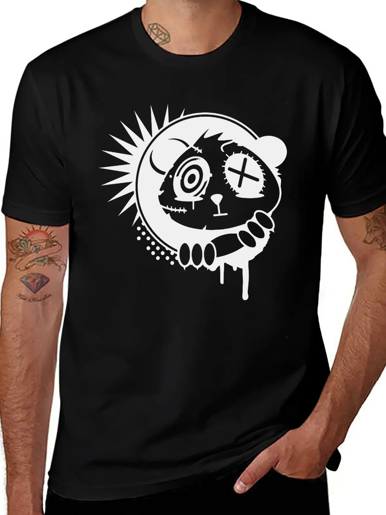 A Sticker With Panda Bear Head Classic Cotton Tee – Unisex Comfort For Any Season