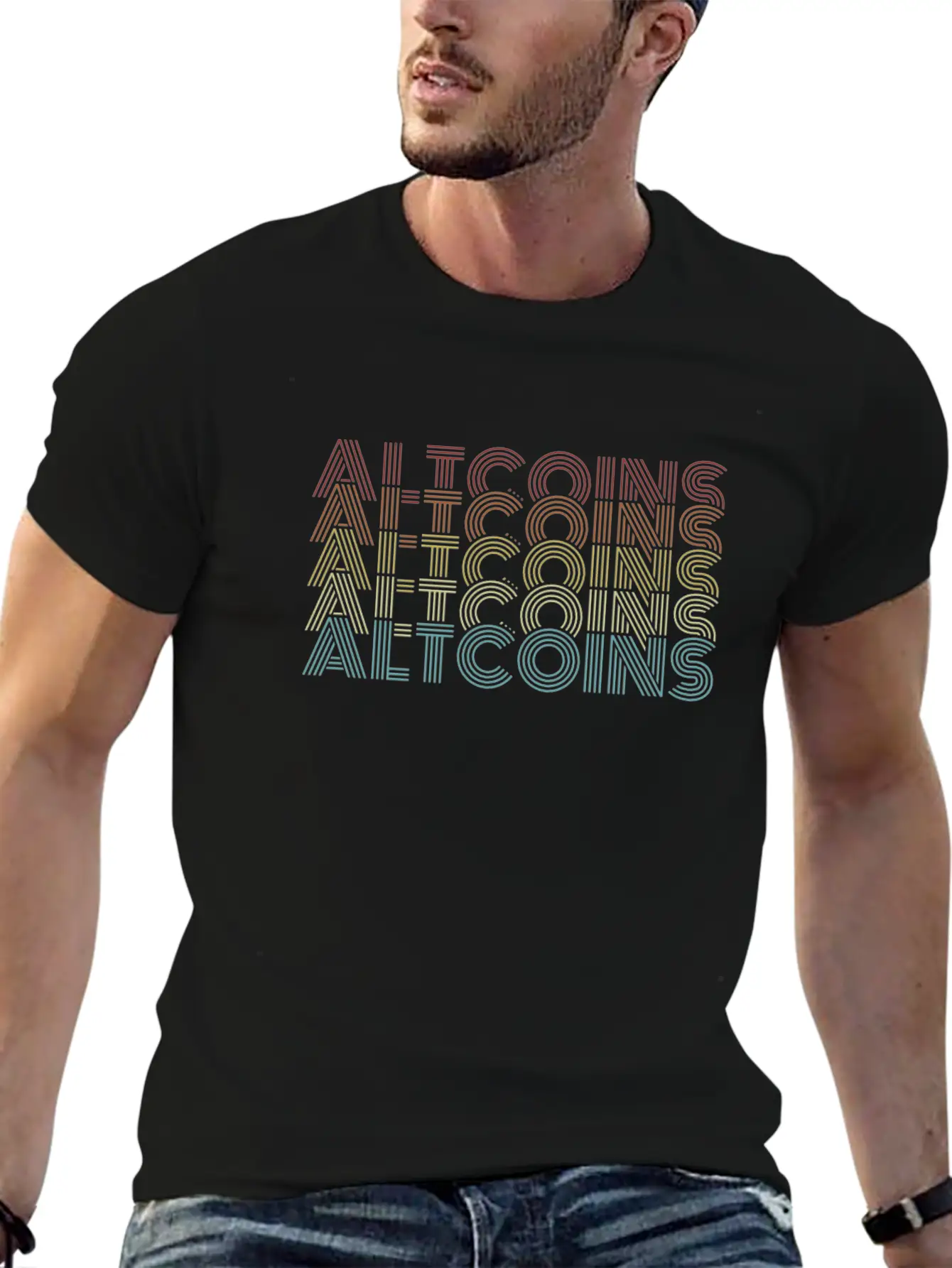Altcoins Retro Text Blockchains Wallet Crypto Basic Graphic T-Shirt – Daily Comfort In Soft Cotton