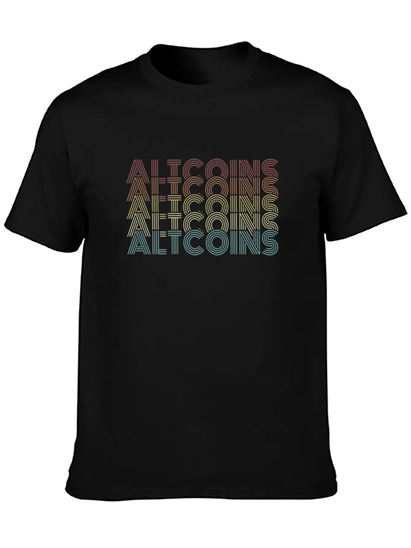 Altcoins Retro Text Blockchains Wallet Crypto Basic Graphic T-Shirt – Daily Comfort In Soft Cotton