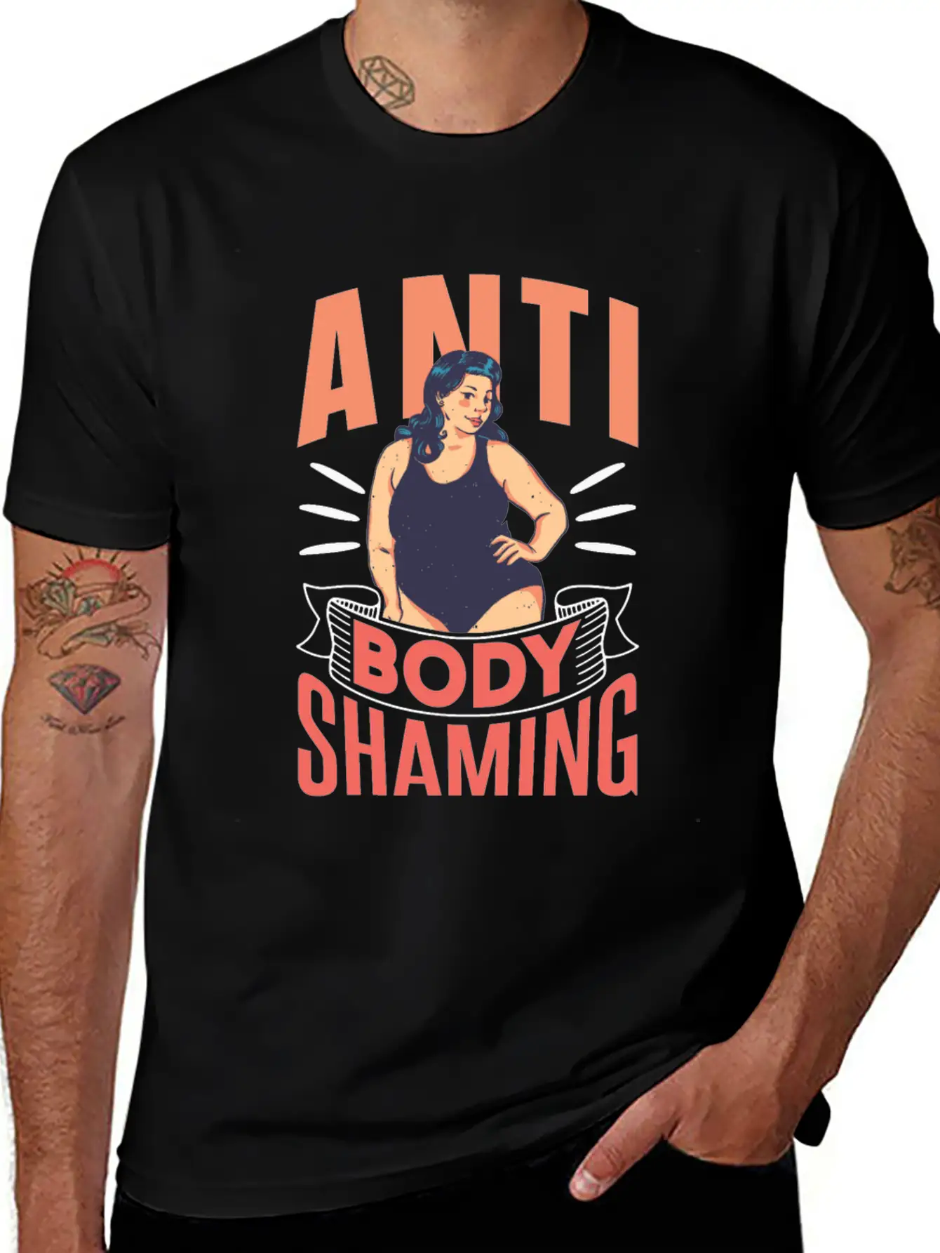 Anti Body Shaming Mocking End Appearance Stop Timeless Short Sleeve Tee – Comfy And Minimalist Design