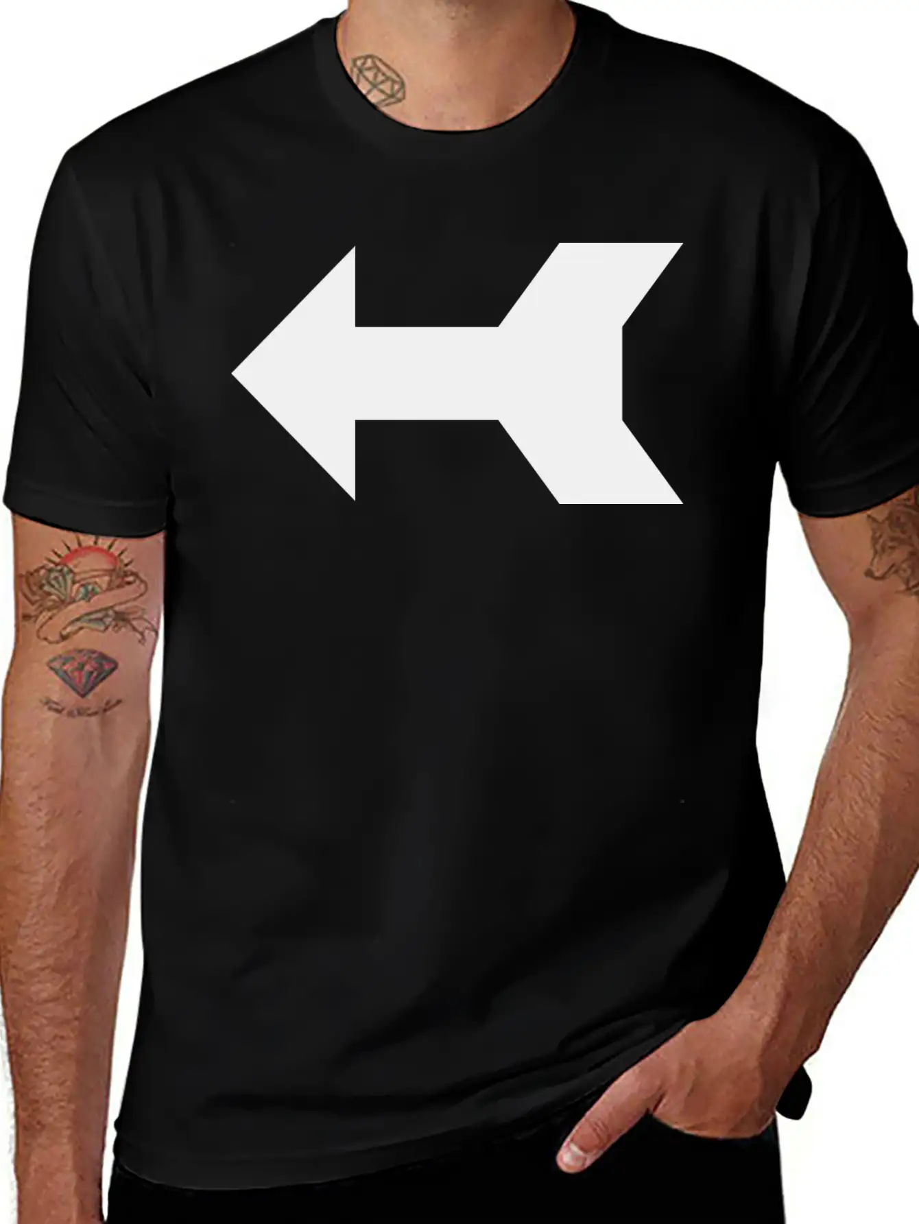 Arrow 1 Left 200 Length Basic Graphic T-Shirt – Daily Comfort In Soft Cotton