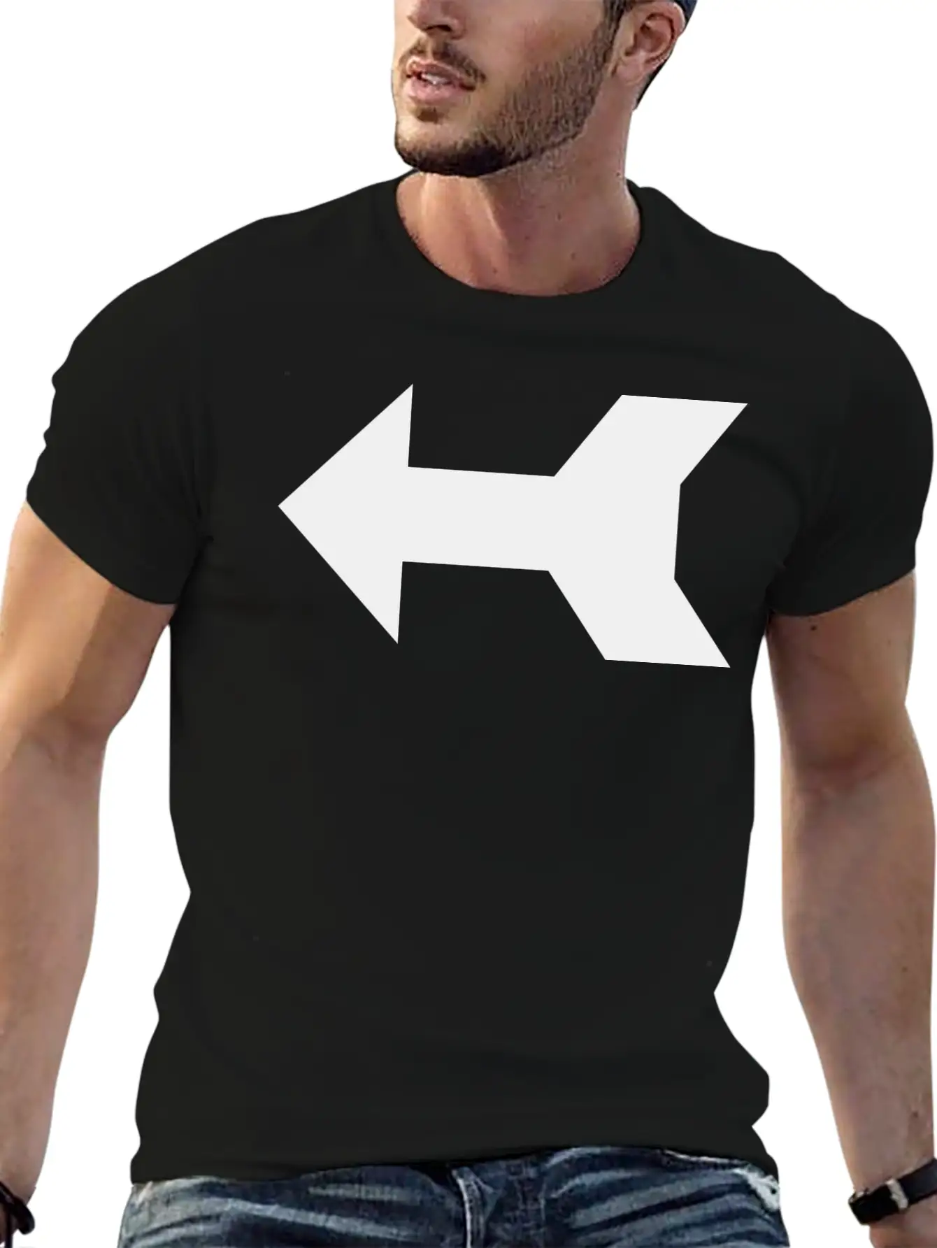 Arrow 1 Left 200 Length Basic Graphic T-Shirt – Daily Comfort In Soft Cotton