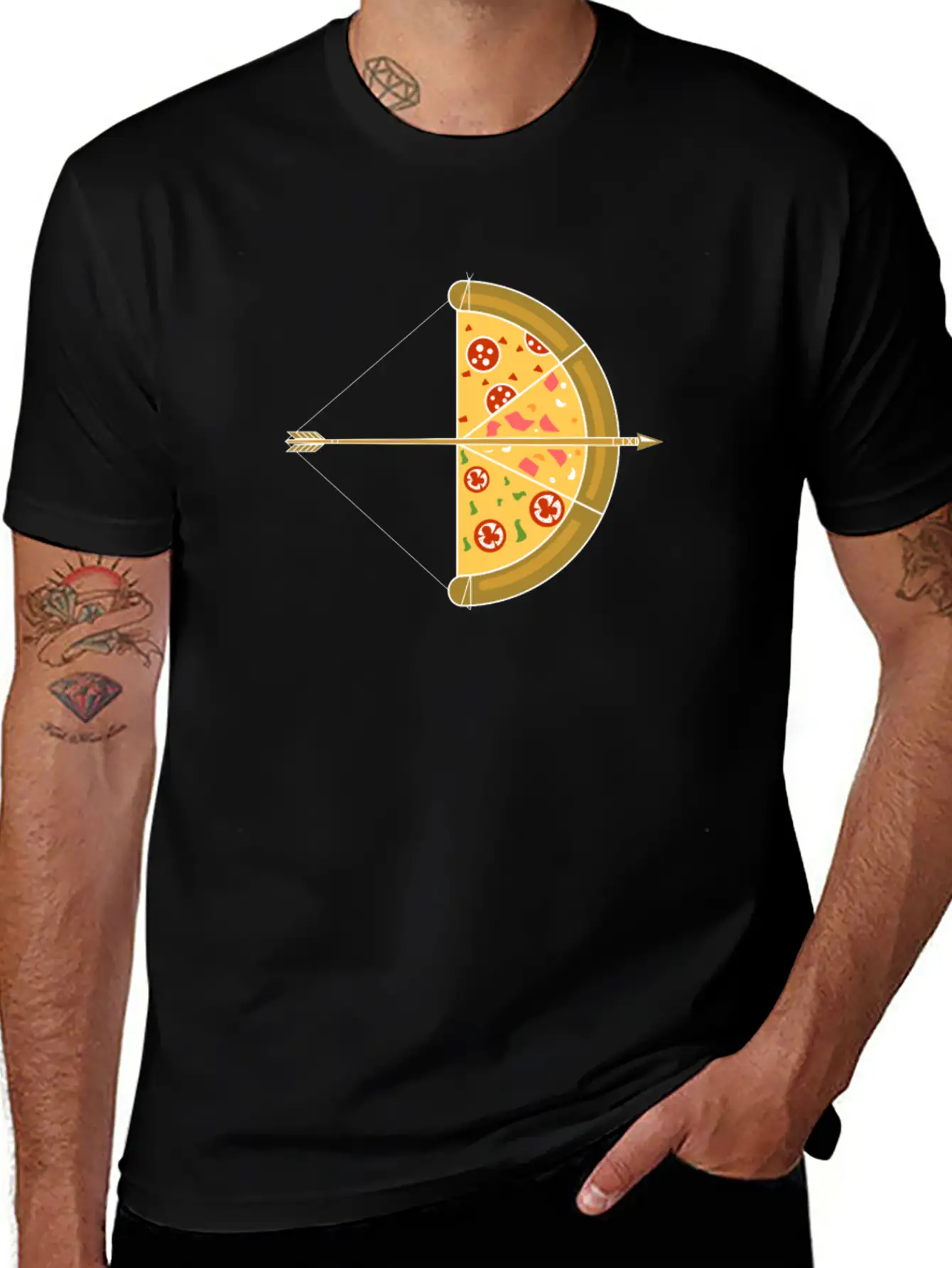 Arrow Pizza Basic Graphic T-Shirt – Daily Comfort In Soft Cotton