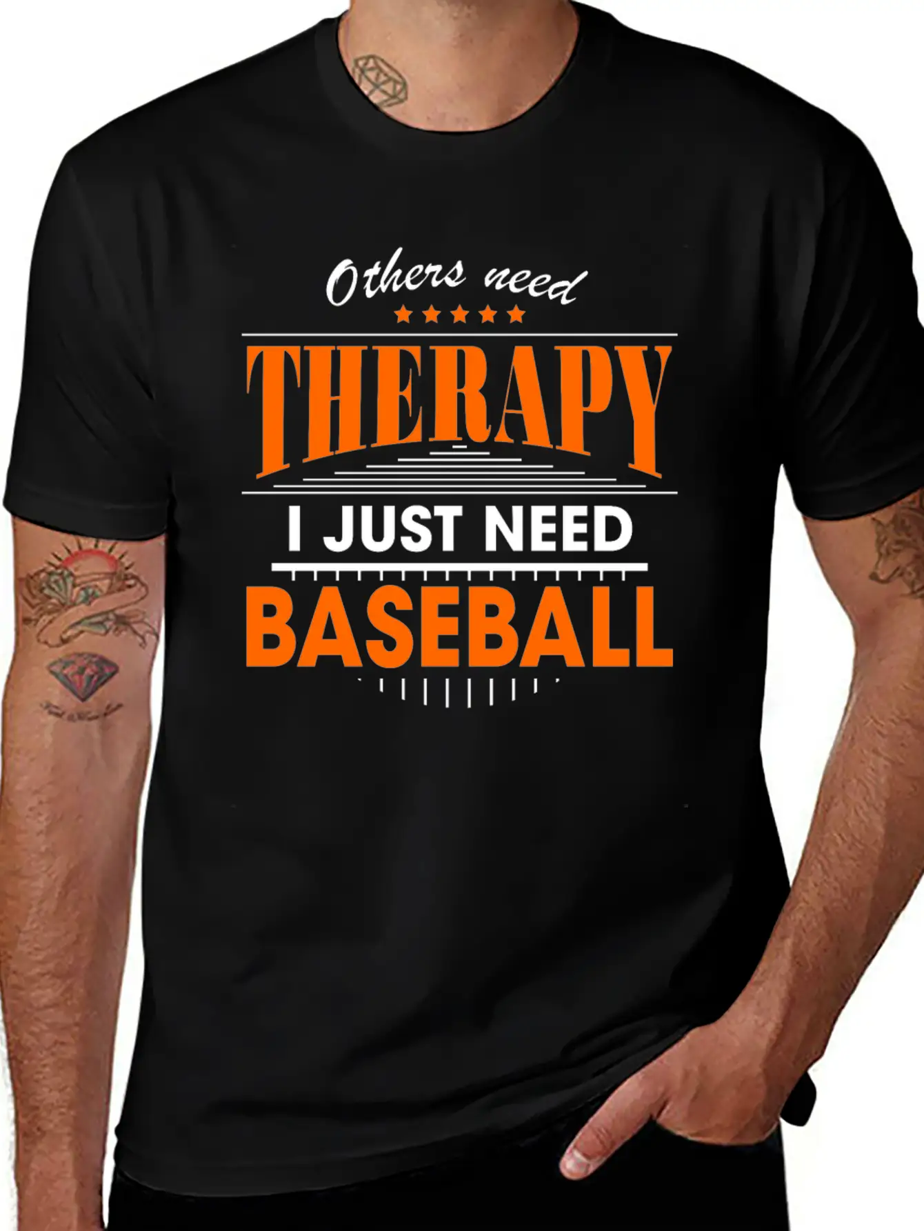 Baseball Is My Therapy Breathable Graphic T-Shirt – Perfect For Casual Days