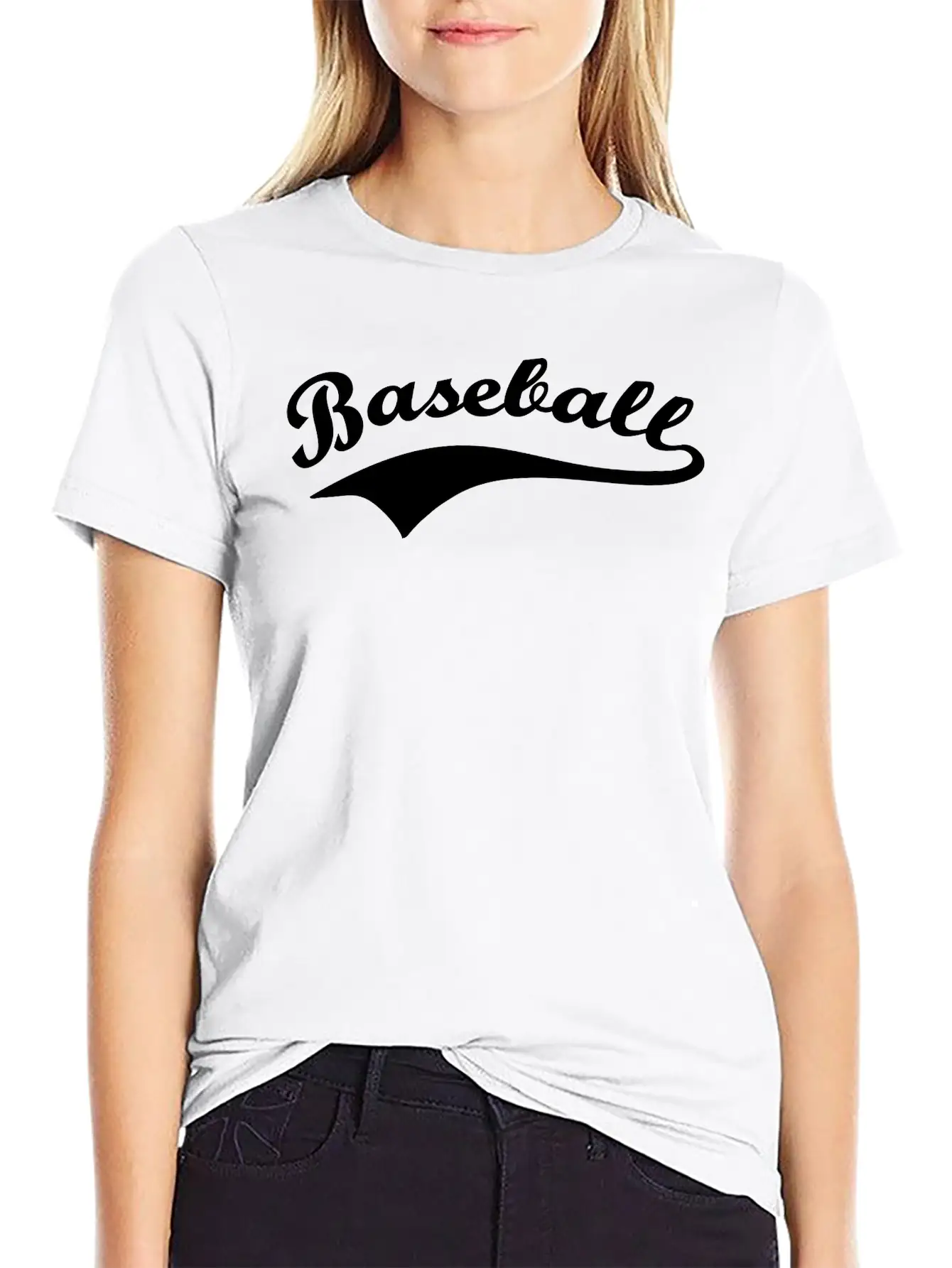 Baseball Lettering Basic Graphic T-Shirt – Daily Comfort In Soft Cotton