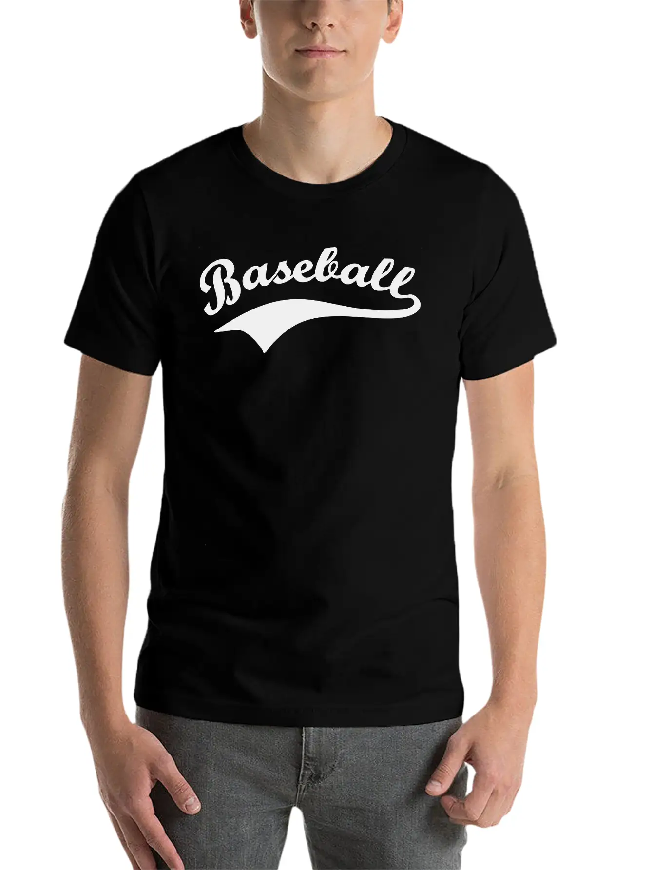 Baseball Lettering Basic Graphic T-Shirt – Daily Comfort In Soft Cotton