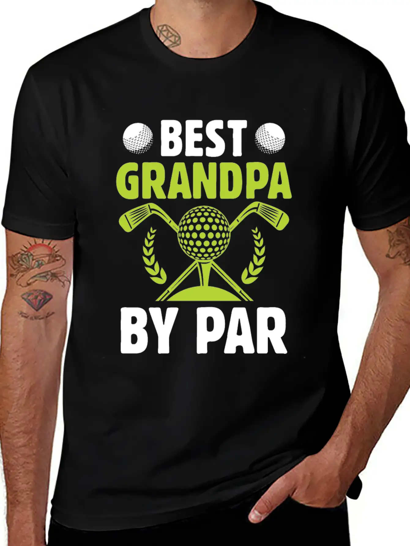 Best Grandpa By Par Sport Golfing Golfer Golf Basic Graphic T-Shirt – Daily Comfort In Soft Cotton