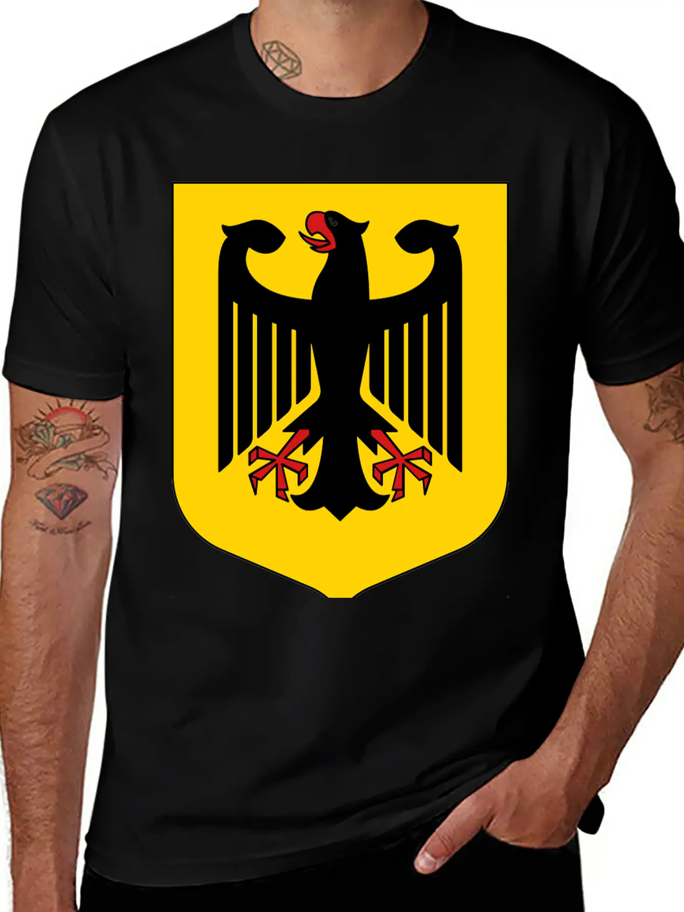 Bundesadler Germany Eagle Coat Of Arms FRG German Basic Graphic T-Shirt – Daily Comfort In Soft Cotton