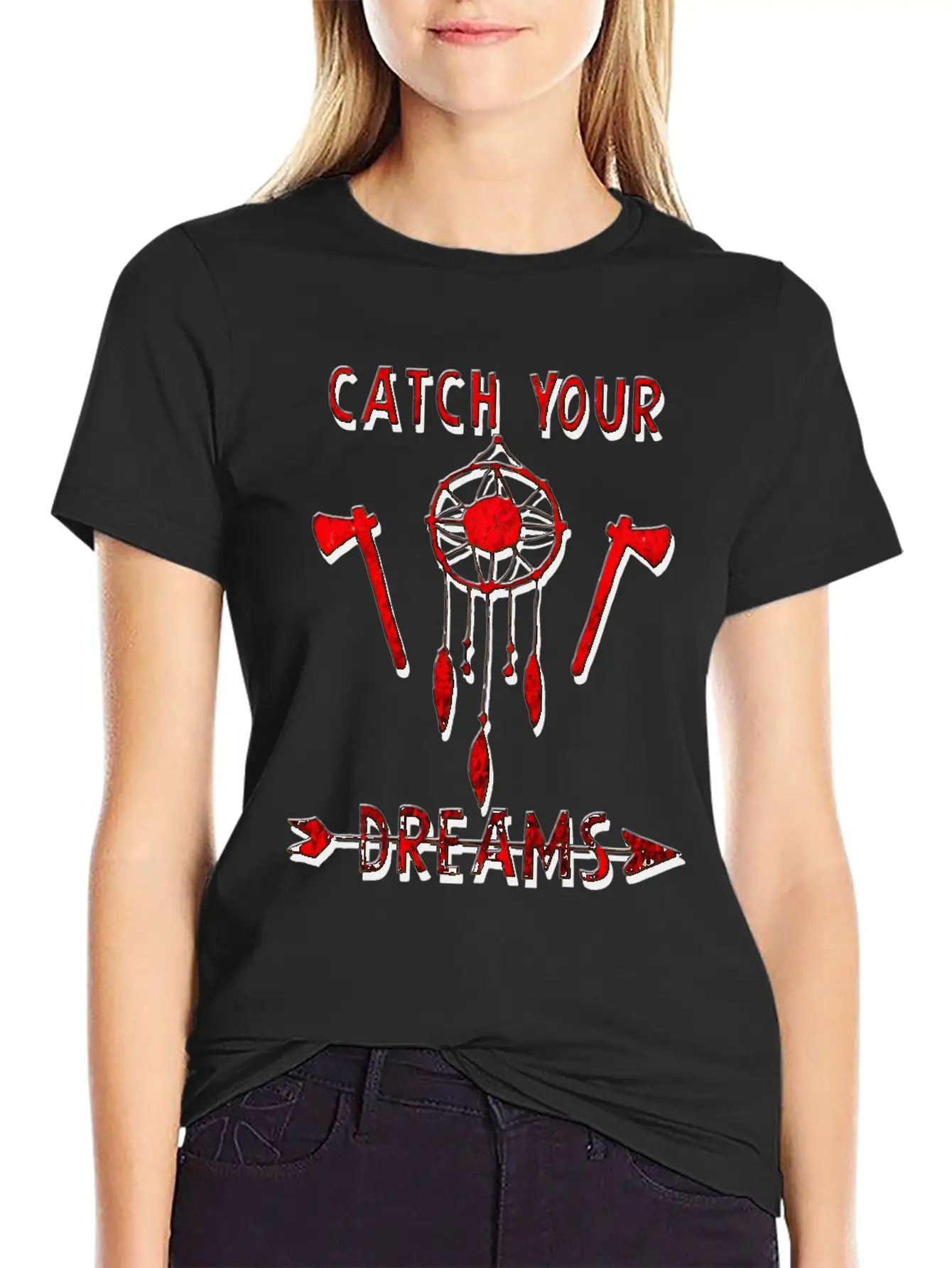 Catch Your Dreams - Indian Dream Catcher Breathable Graphic T-Shirt – Perfect For Casual Days