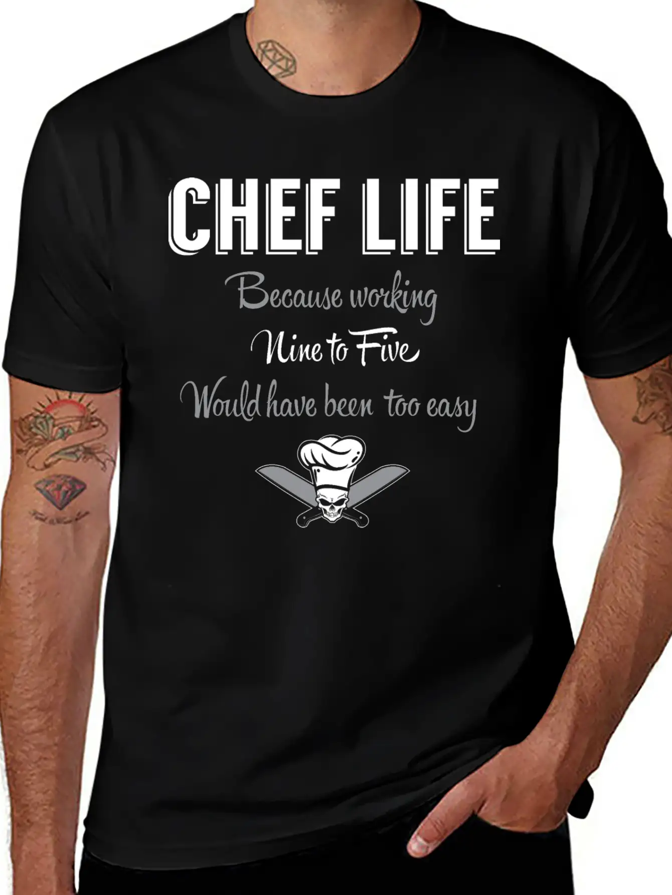 Chef Life Breathable Graphic T-Shirt – Perfect For Casual Days