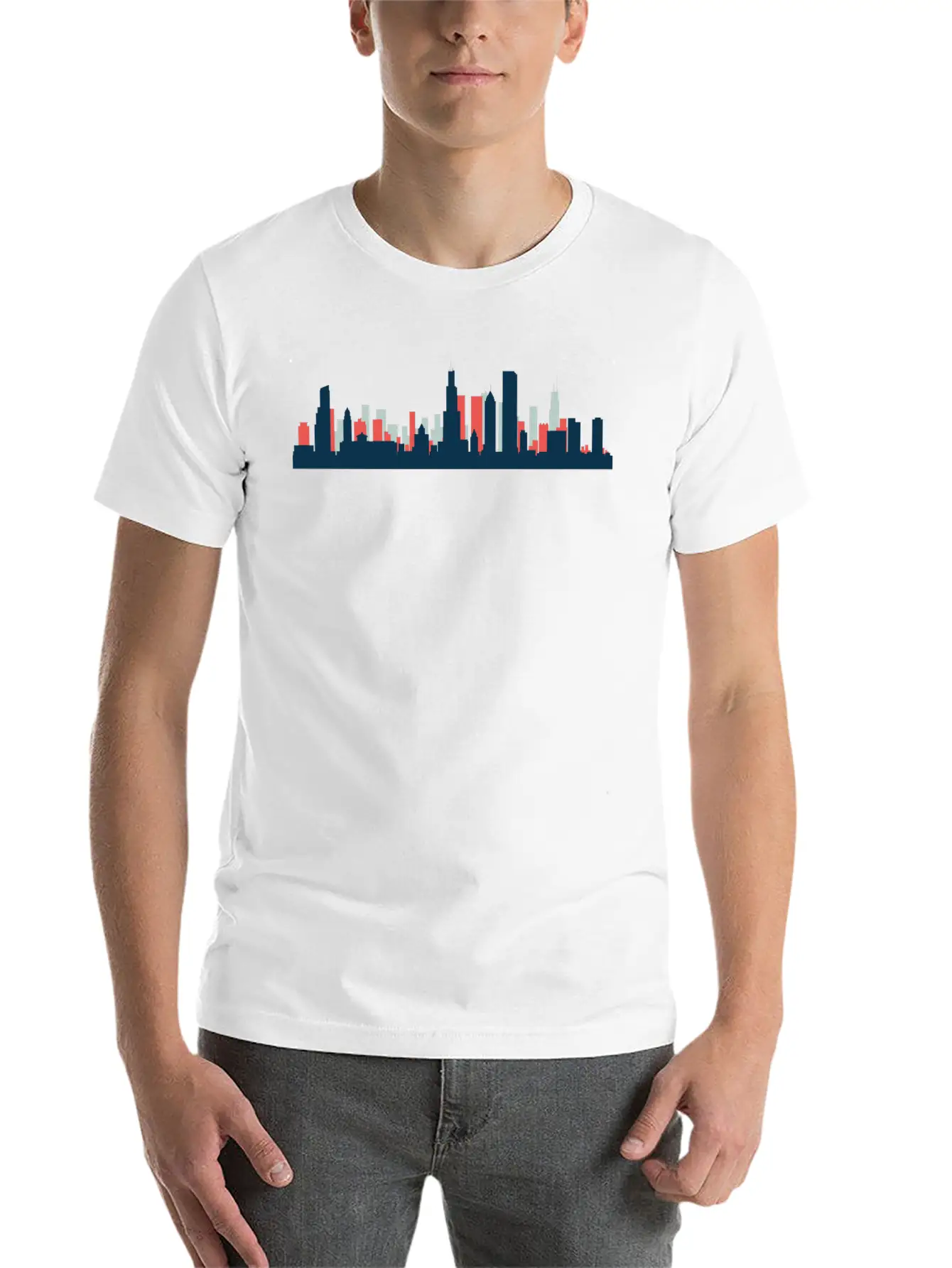Chicago, Illinois Breathable Graphic T-Shirt – Perfect For Casual Days