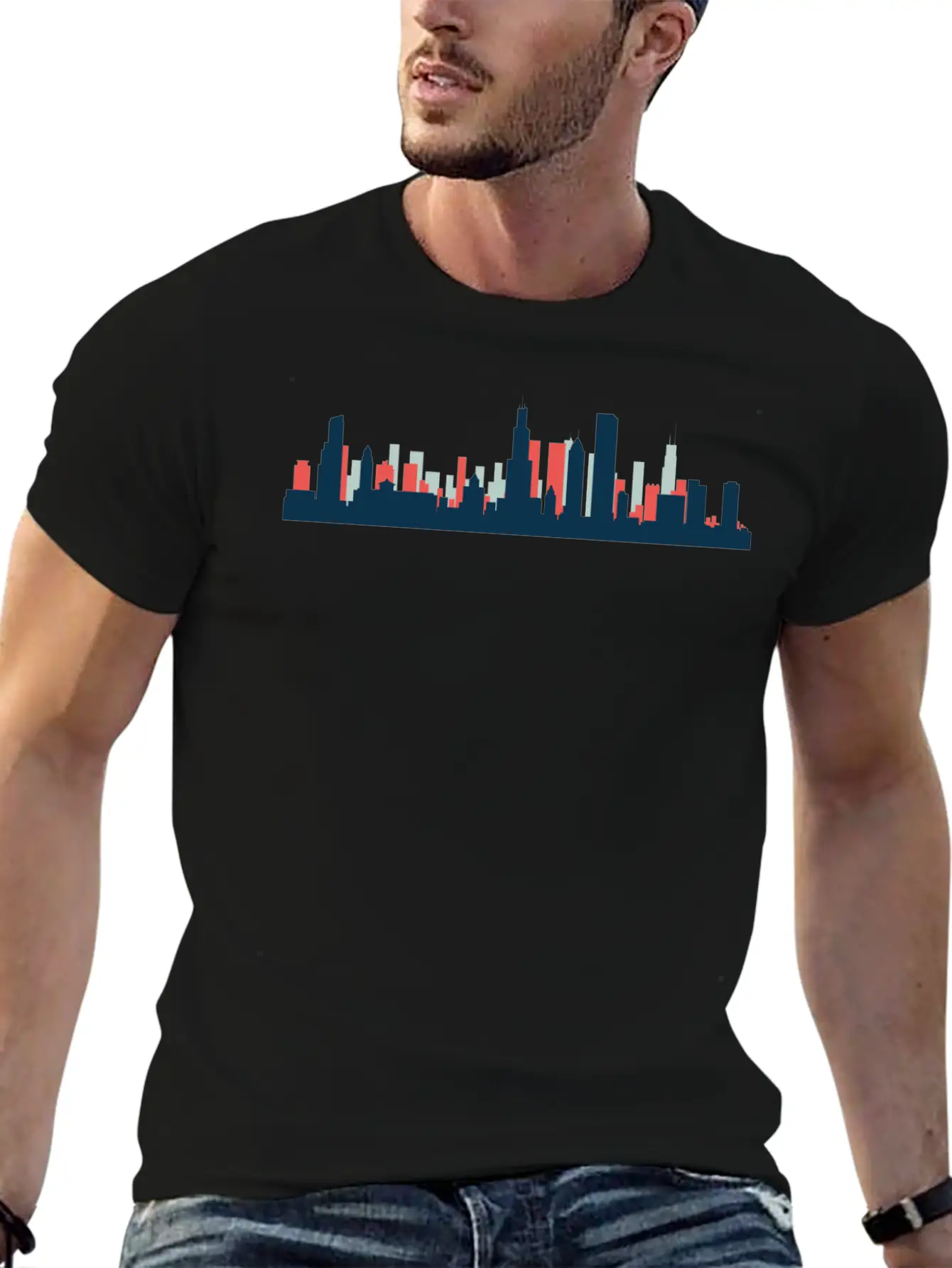 Chicago, Illinois Breathable Graphic T-Shirt – Perfect For Casual Days