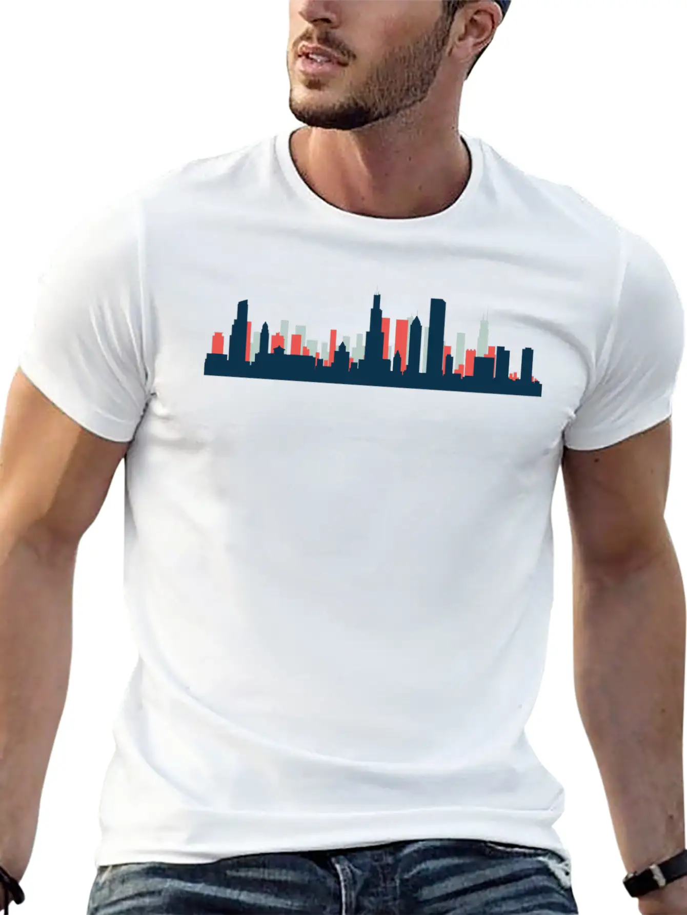 Chicago, Illinois Breathable Graphic T-Shirt – Perfect For Casual Days