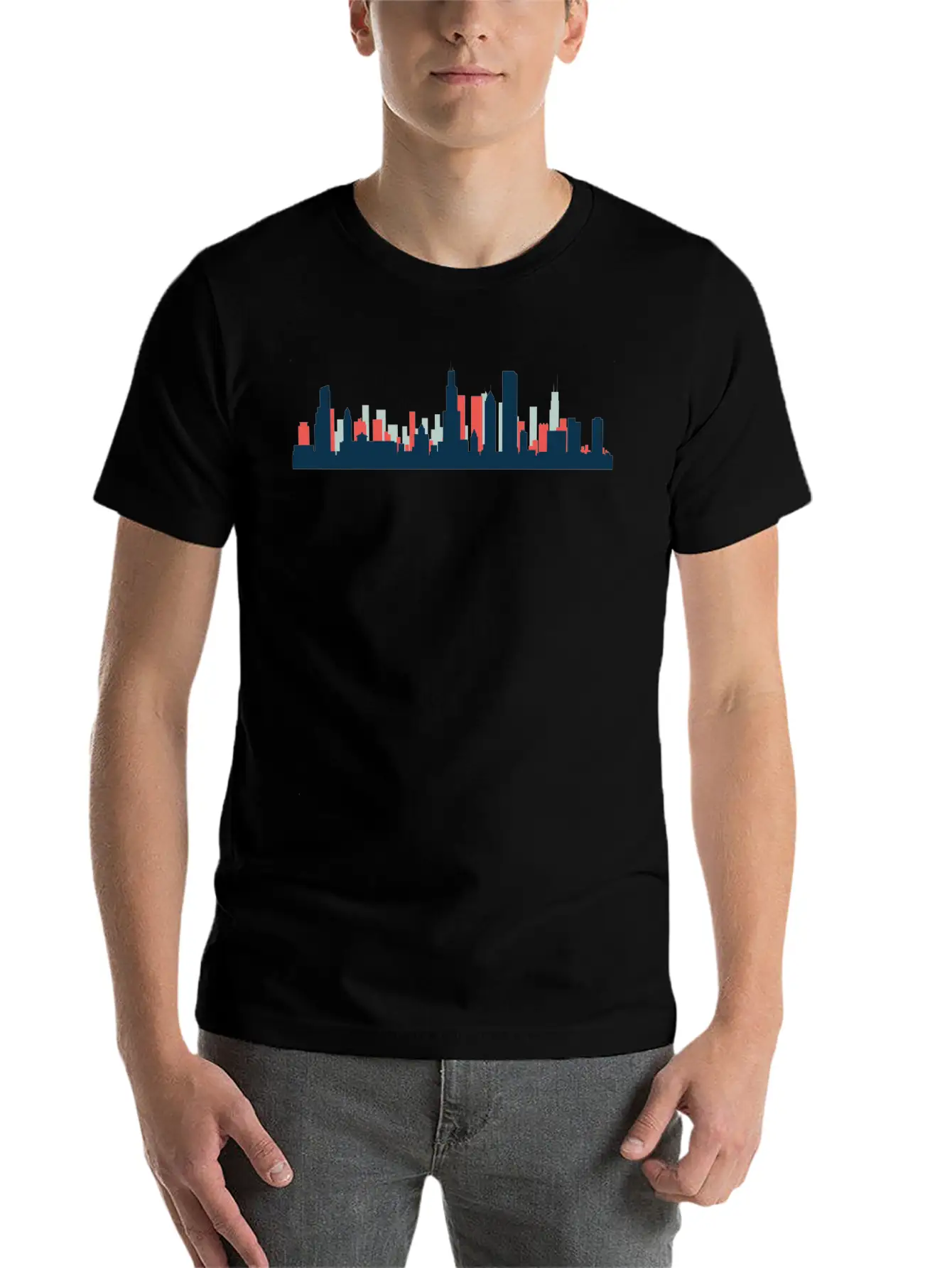 Chicago, Illinois Breathable Graphic T-Shirt – Perfect For Casual Days