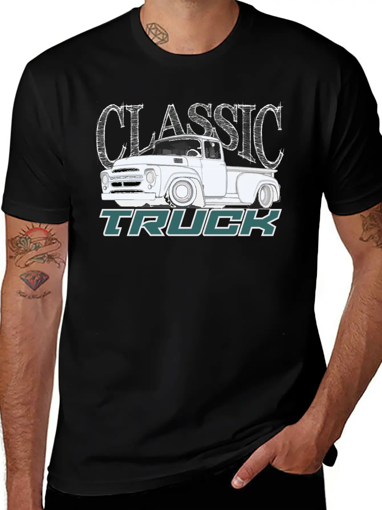 Classic Truck II Basic Graphic T-Shirt – Daily Comfort In Soft Cotton