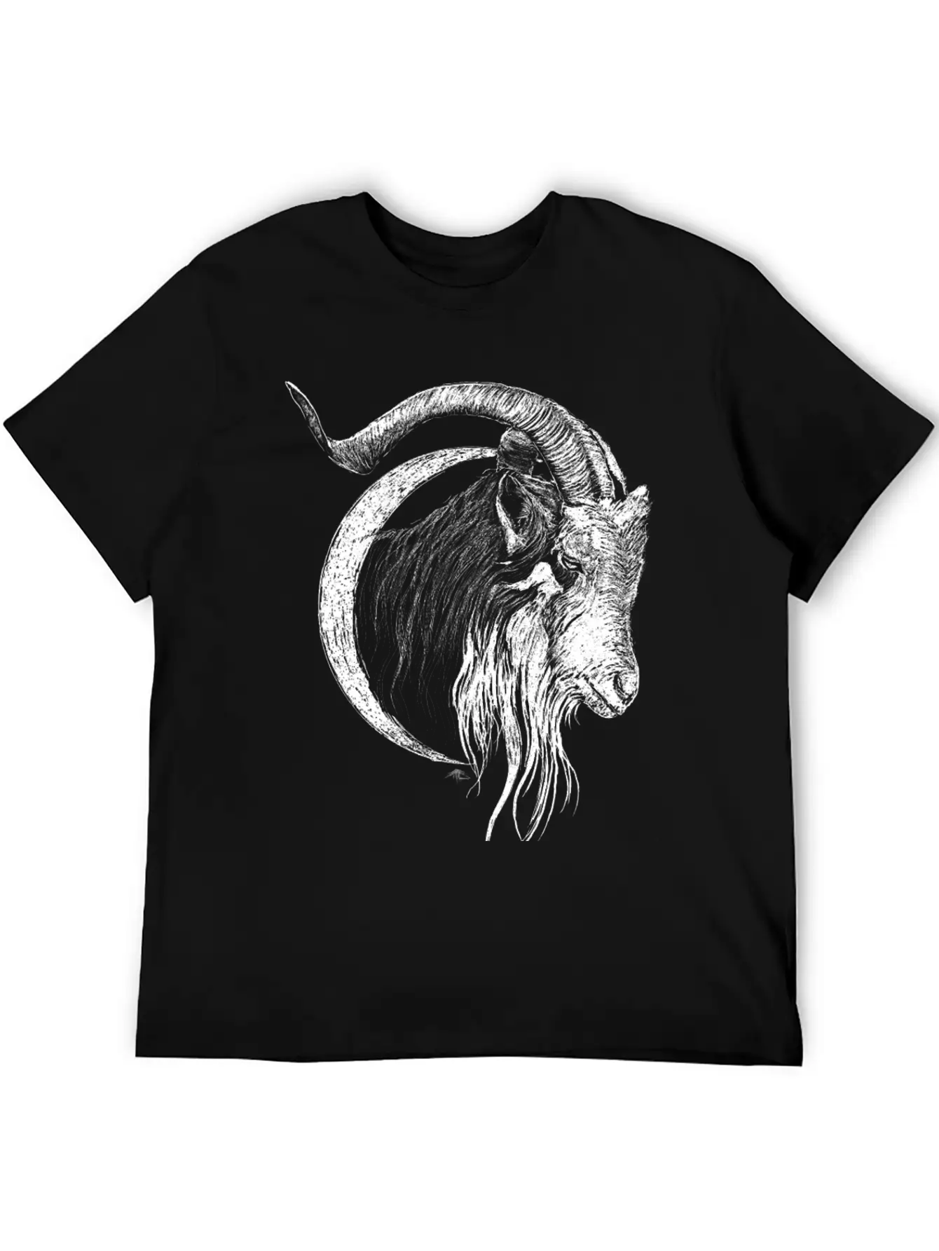 Crescent Moon Goat Breathable Graphic T-Shirt – Perfect For Casual Days