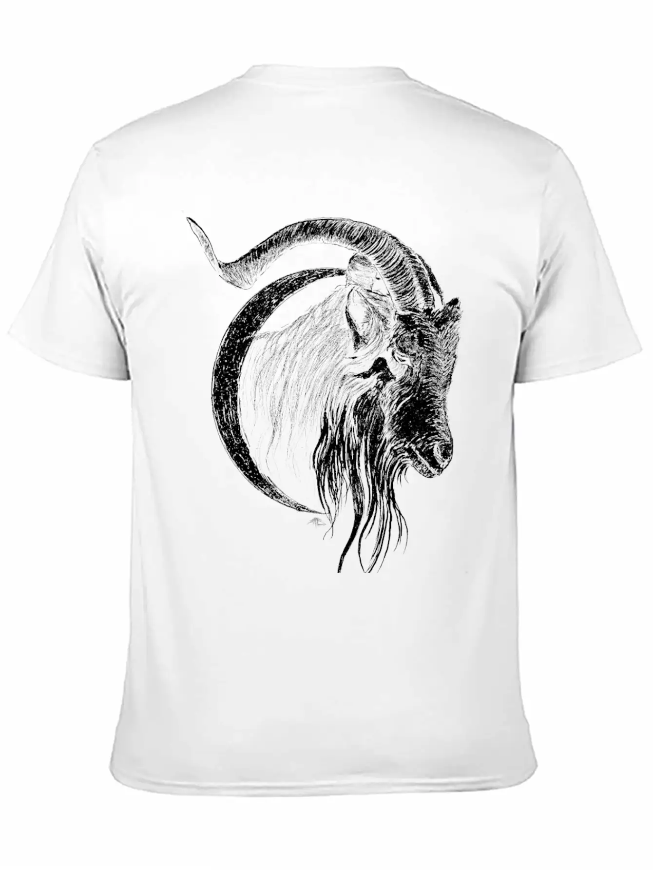 Crescent Moon Goat Breathable Graphic T-Shirt – Perfect For Casual Days