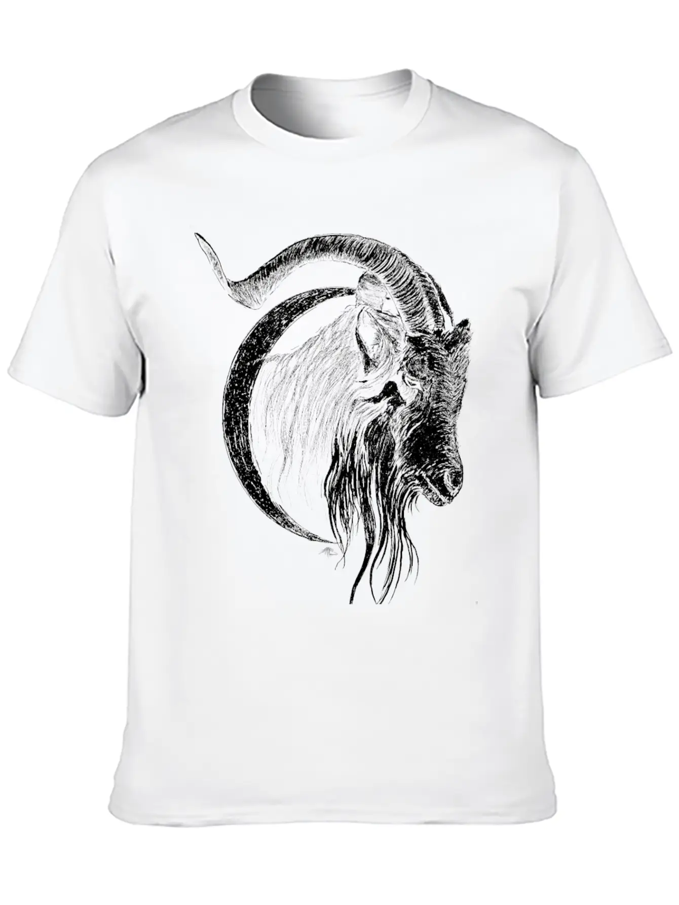 Crescent Moon Goat Breathable Graphic T-Shirt – Perfect For Casual Days