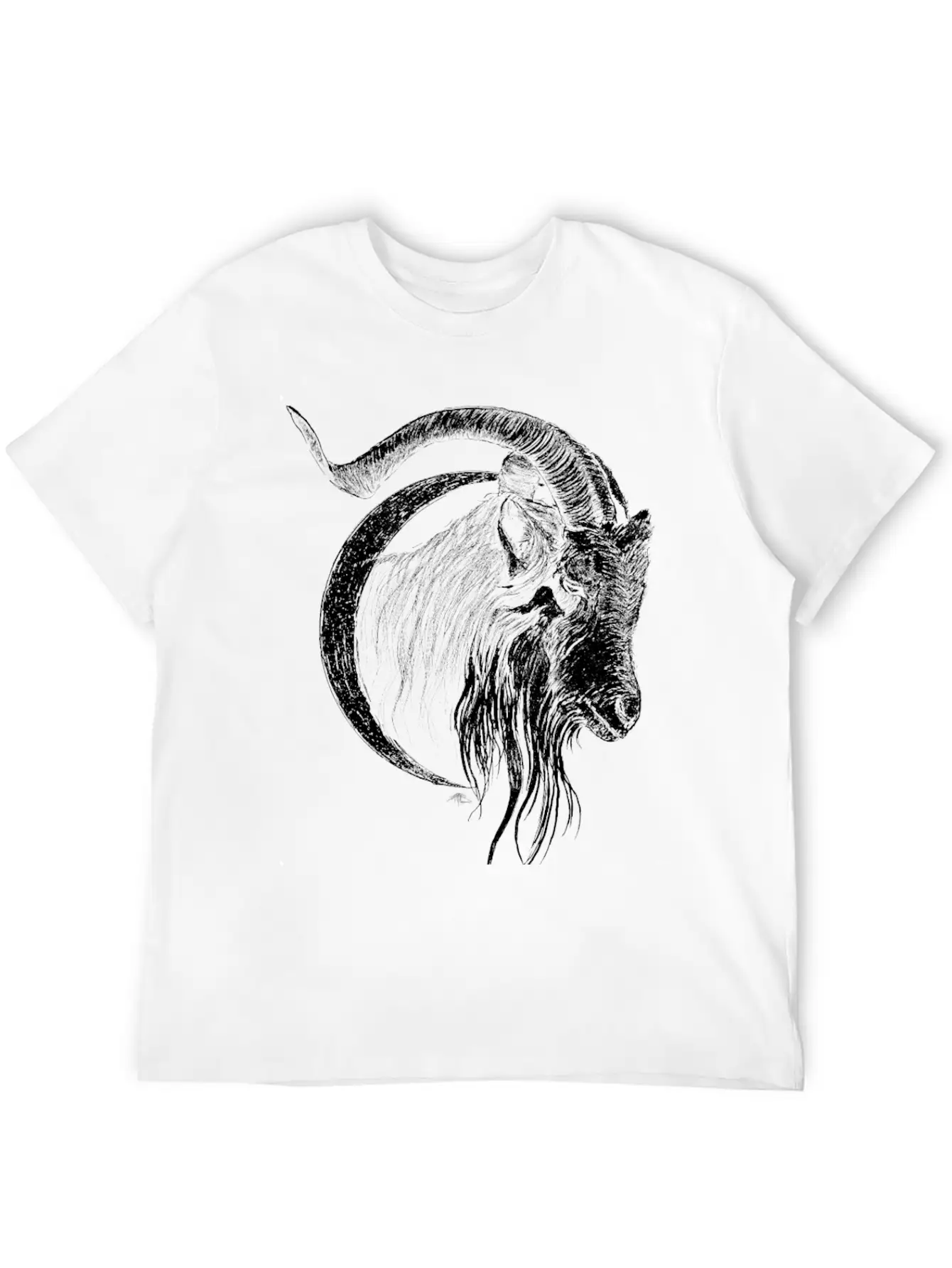 Crescent Moon Goat Breathable Graphic T-Shirt – Perfect For Casual Days
