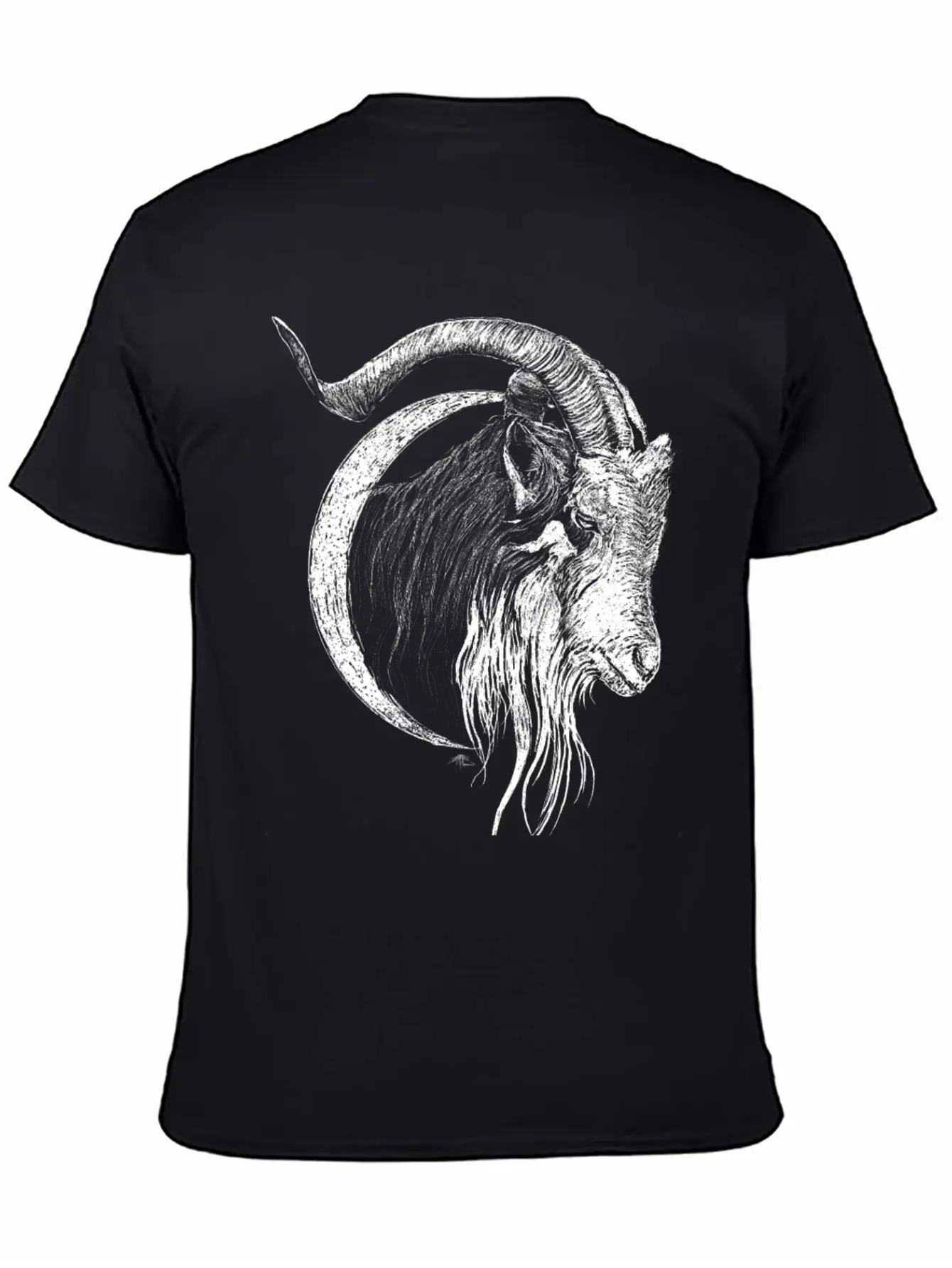 Crescent Moon Goat Breathable Graphic T-Shirt – Perfect For Casual Days