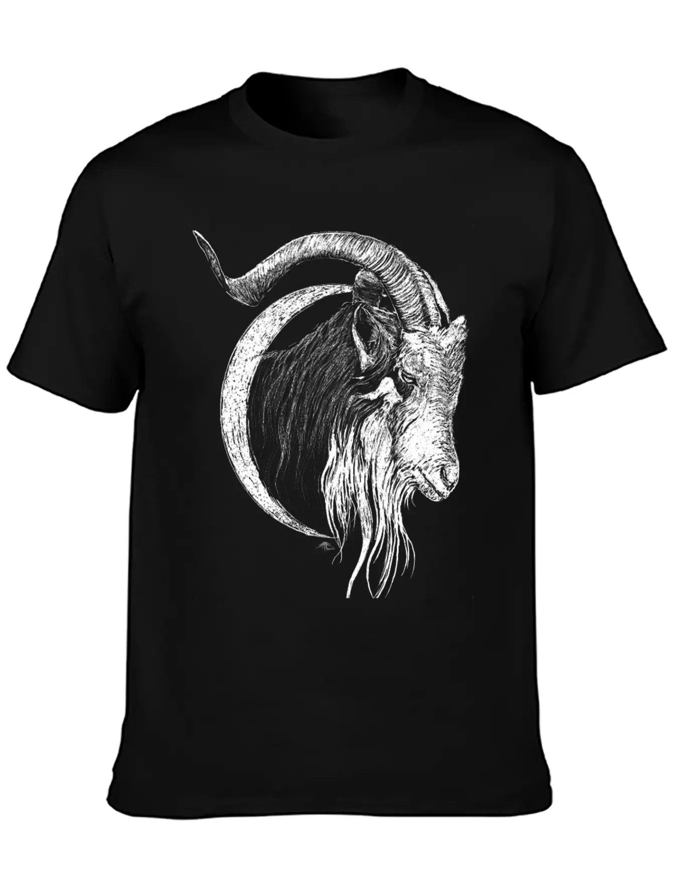 Crescent Moon Goat Breathable Graphic T-Shirt – Perfect For Casual Days