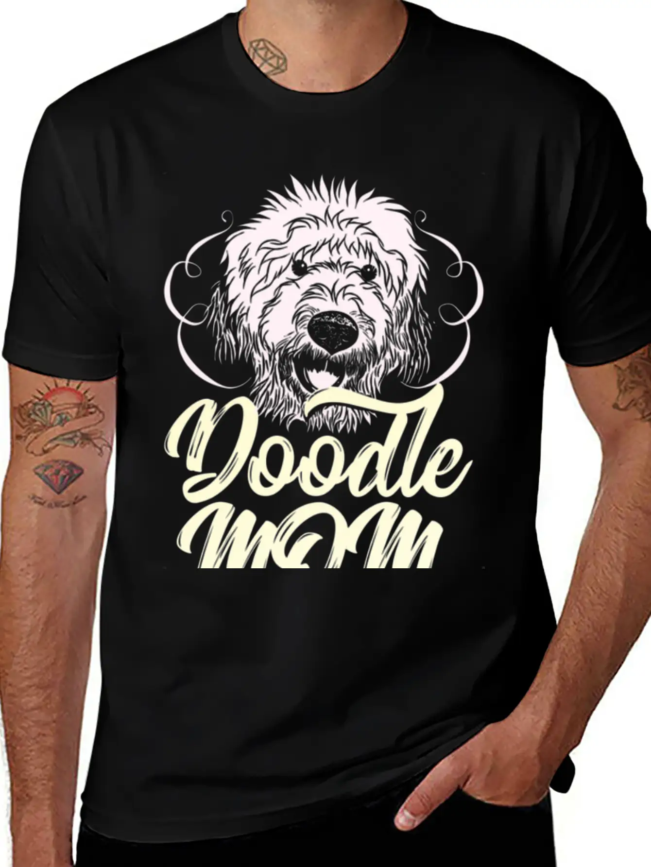 Cute Doodle Mom Goldendoodle Labradoodle Pyredoodl Basic Graphic T-Shirt – Daily Comfort In Soft Cotton