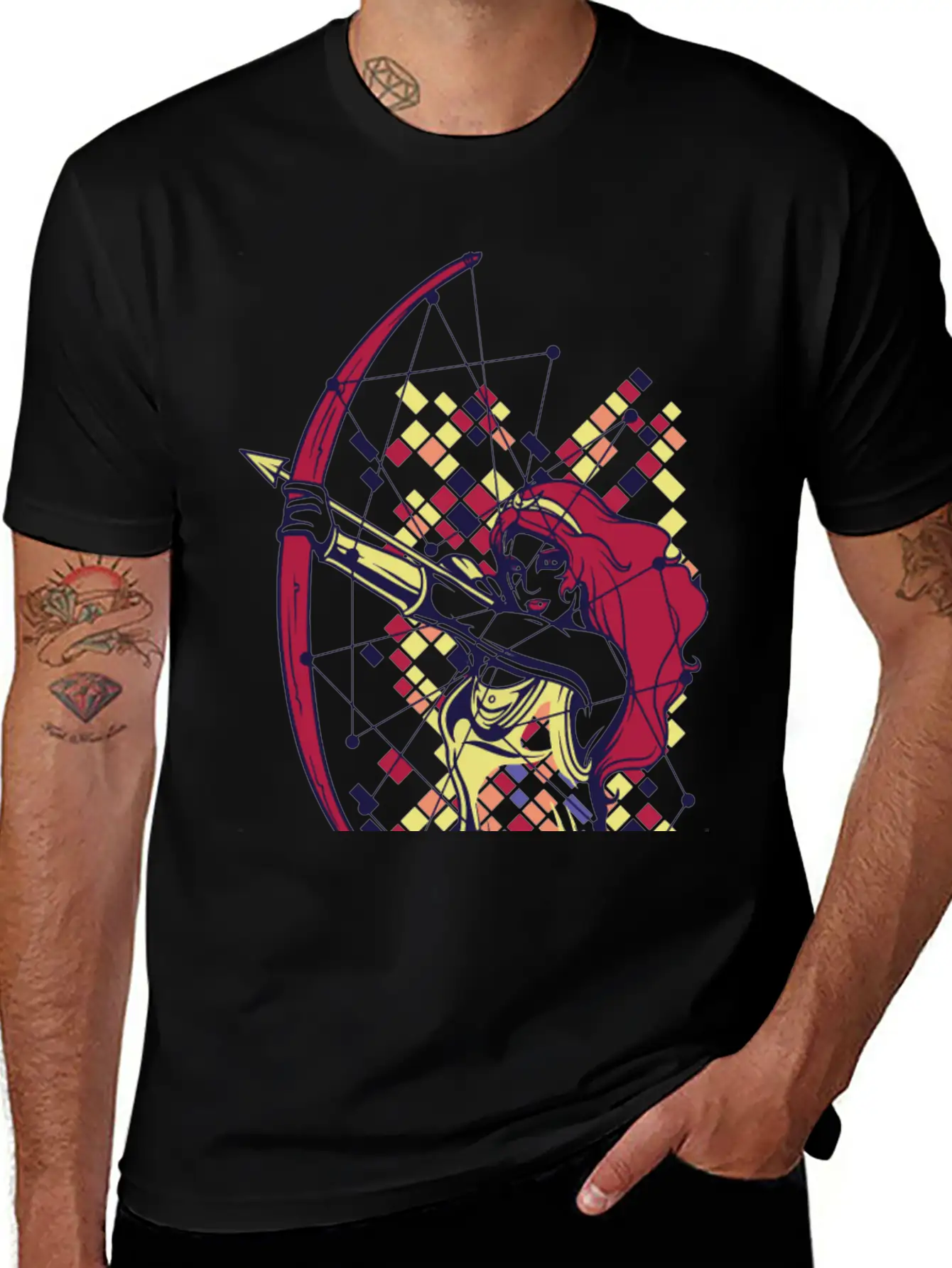 DIANA The Goddess Of The Hunt, The Moon And Nature Basic Graphic T-Shirt – Daily Comfort In Soft Cotton