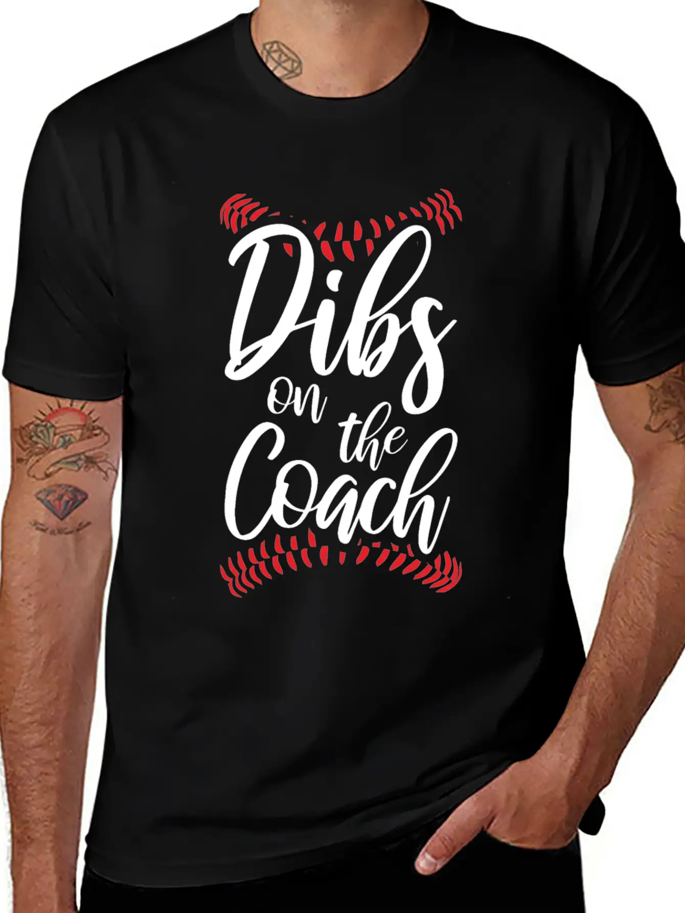 Dibs On The Coach Funny Coach Lover Apperel Basic Graphic T-Shirt – Daily Comfort In Soft Cotton