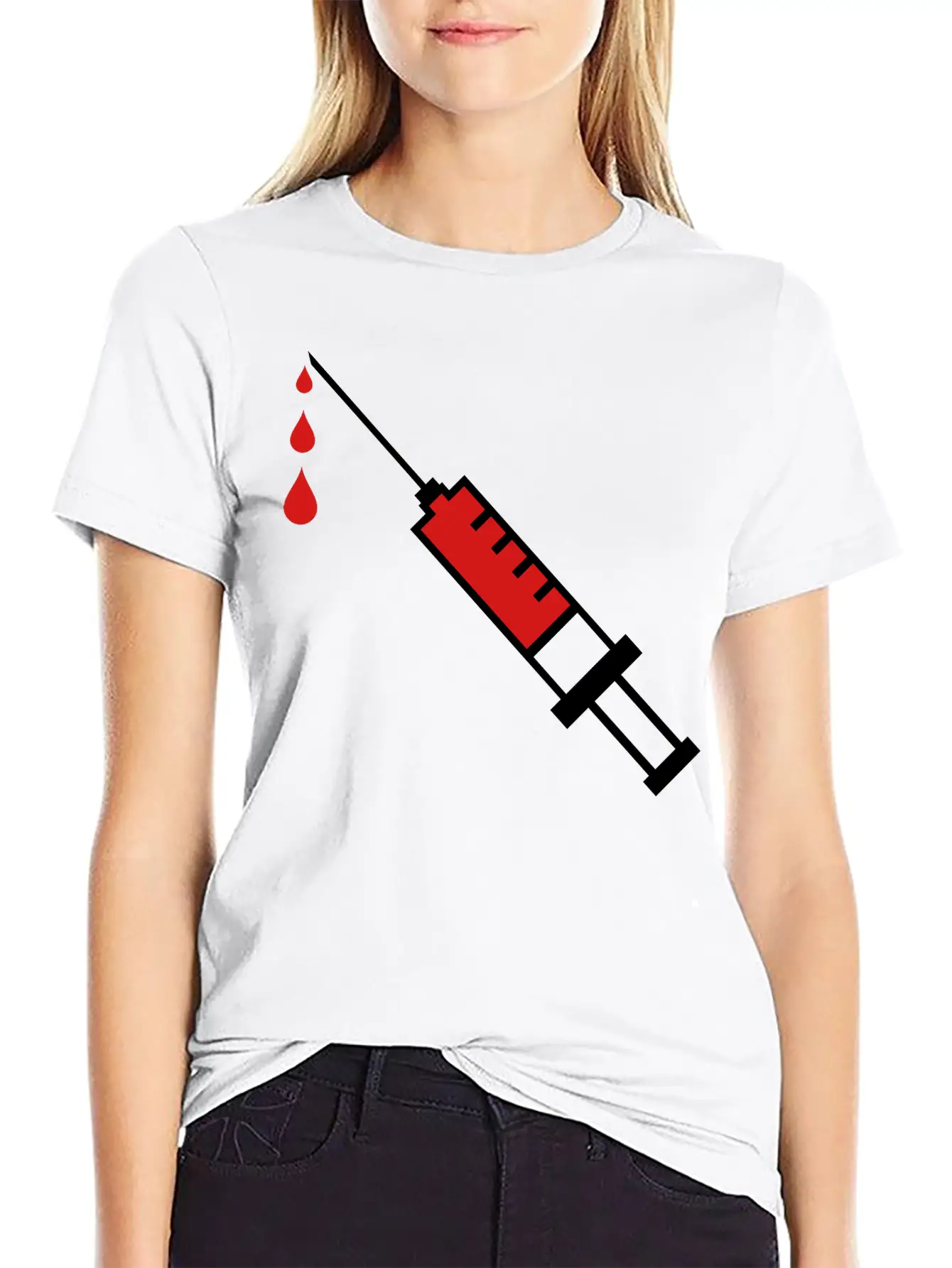 Doctor Syringe Blood Hospital Breathable Graphic T-Shirt – Perfect For Casual Days