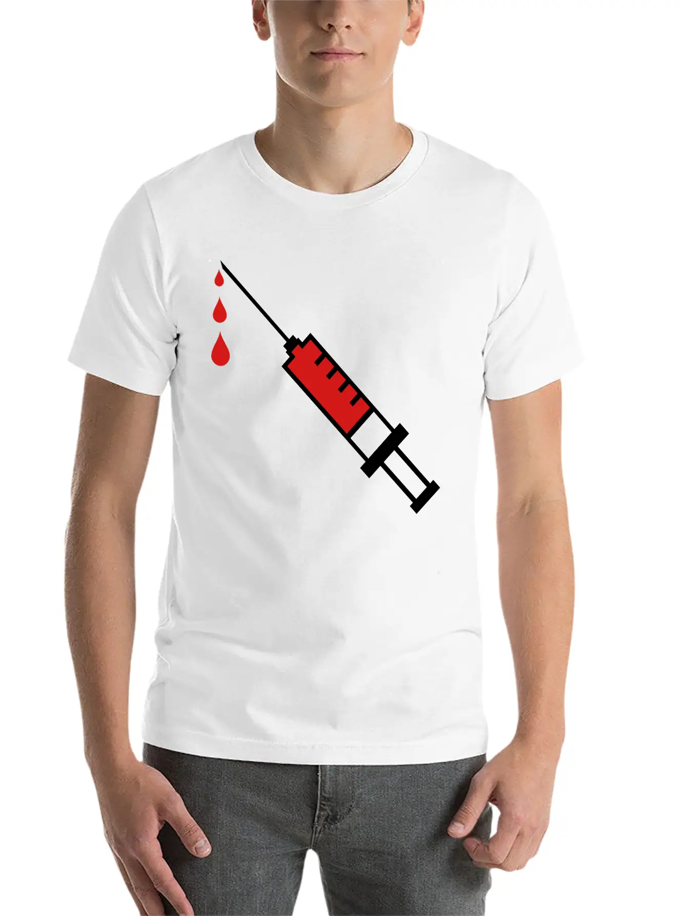 Doctor Syringe Blood Hospital Breathable Graphic T-Shirt – Perfect For Casual Days
