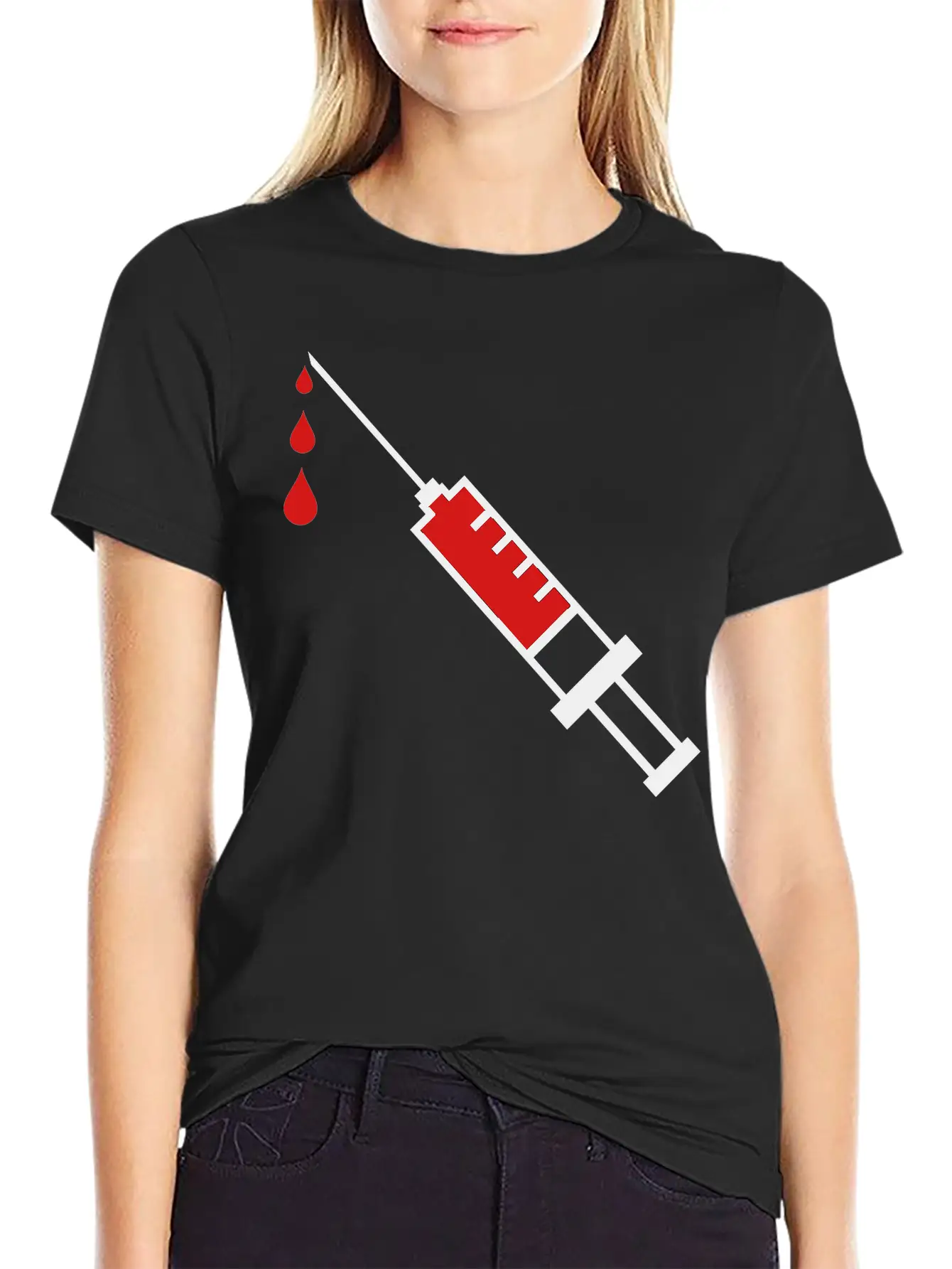 Doctor Syringe Blood Hospital Breathable Graphic T-Shirt – Perfect For Casual Days