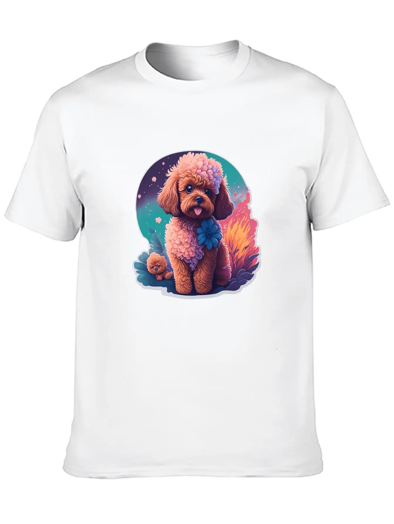 Dog Mode On Cute Poodle Dog Puppy Breathable Graphic T-Shirt – Perfect For Casual Days