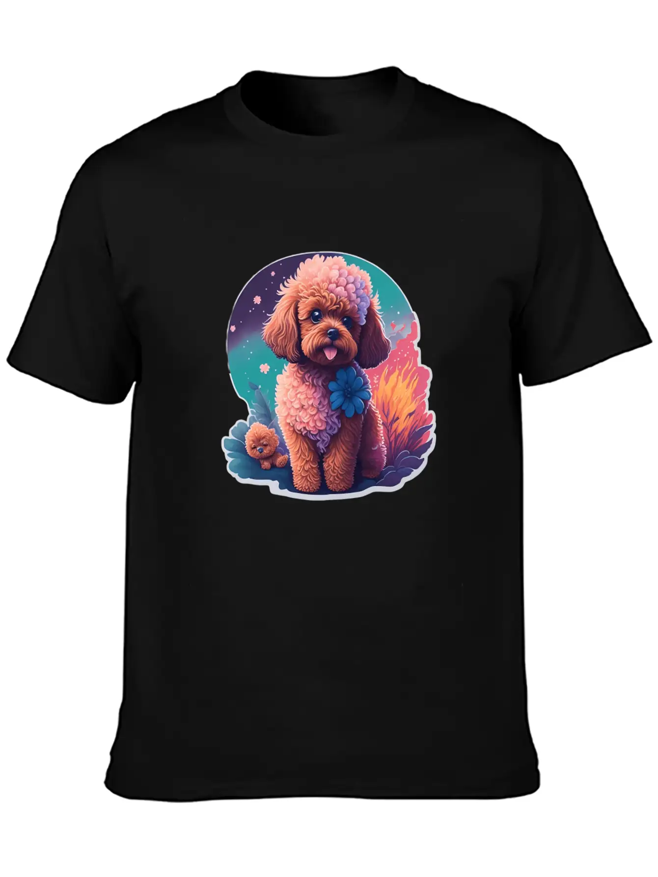 Dog Mode On Cute Poodle Dog Puppy Breathable Graphic T-Shirt – Perfect For Casual Days