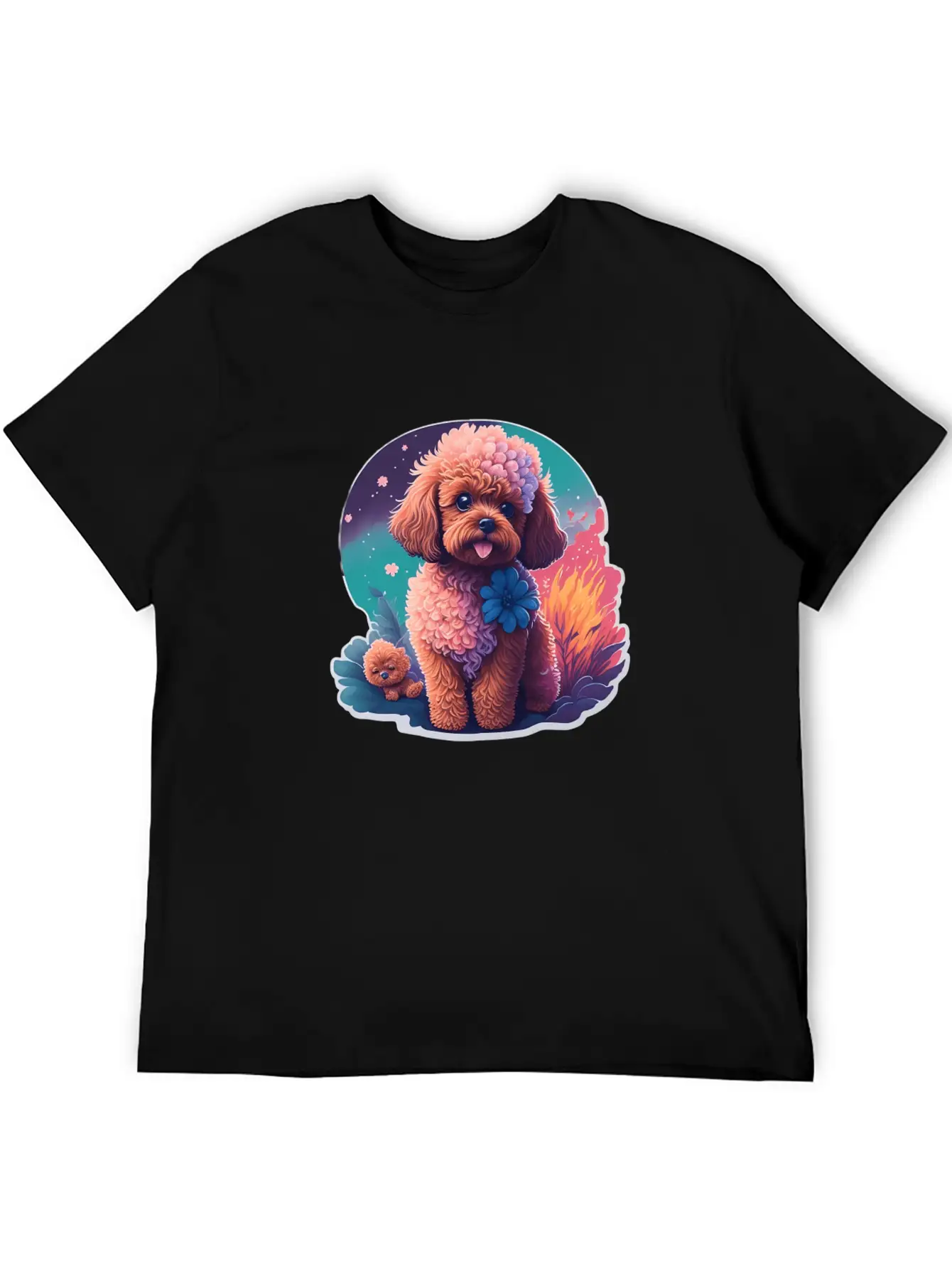 Dog Mode On Cute Poodle Dog Puppy Breathable Graphic T-Shirt – Perfect For Casual Days
