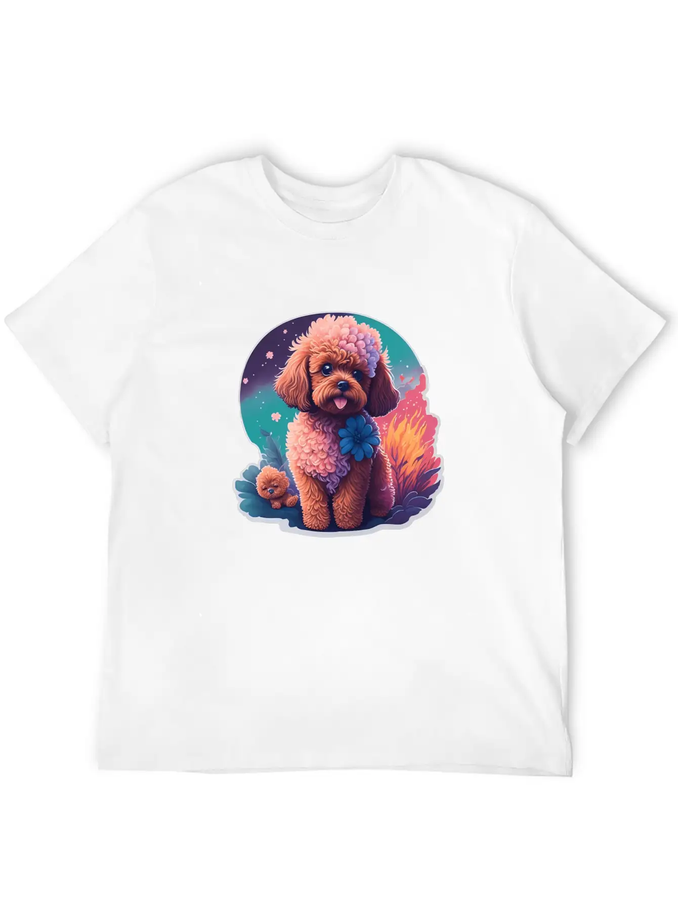 Dog Mode On Cute Poodle Dog Puppy Breathable Graphic T-Shirt – Perfect For Casual Days