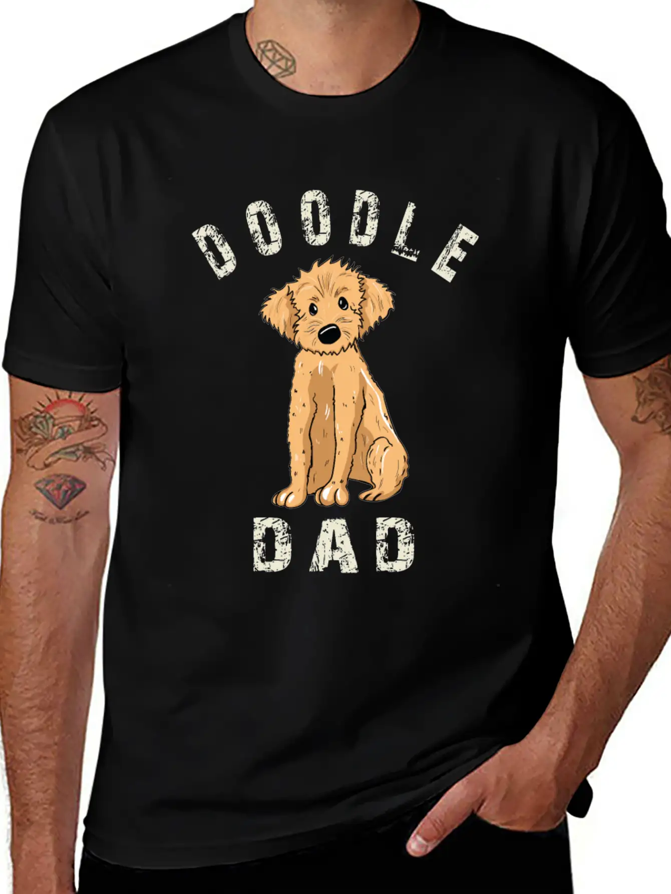 Doodle Dad Breathable Graphic T-Shirt – Perfect For Casual Days