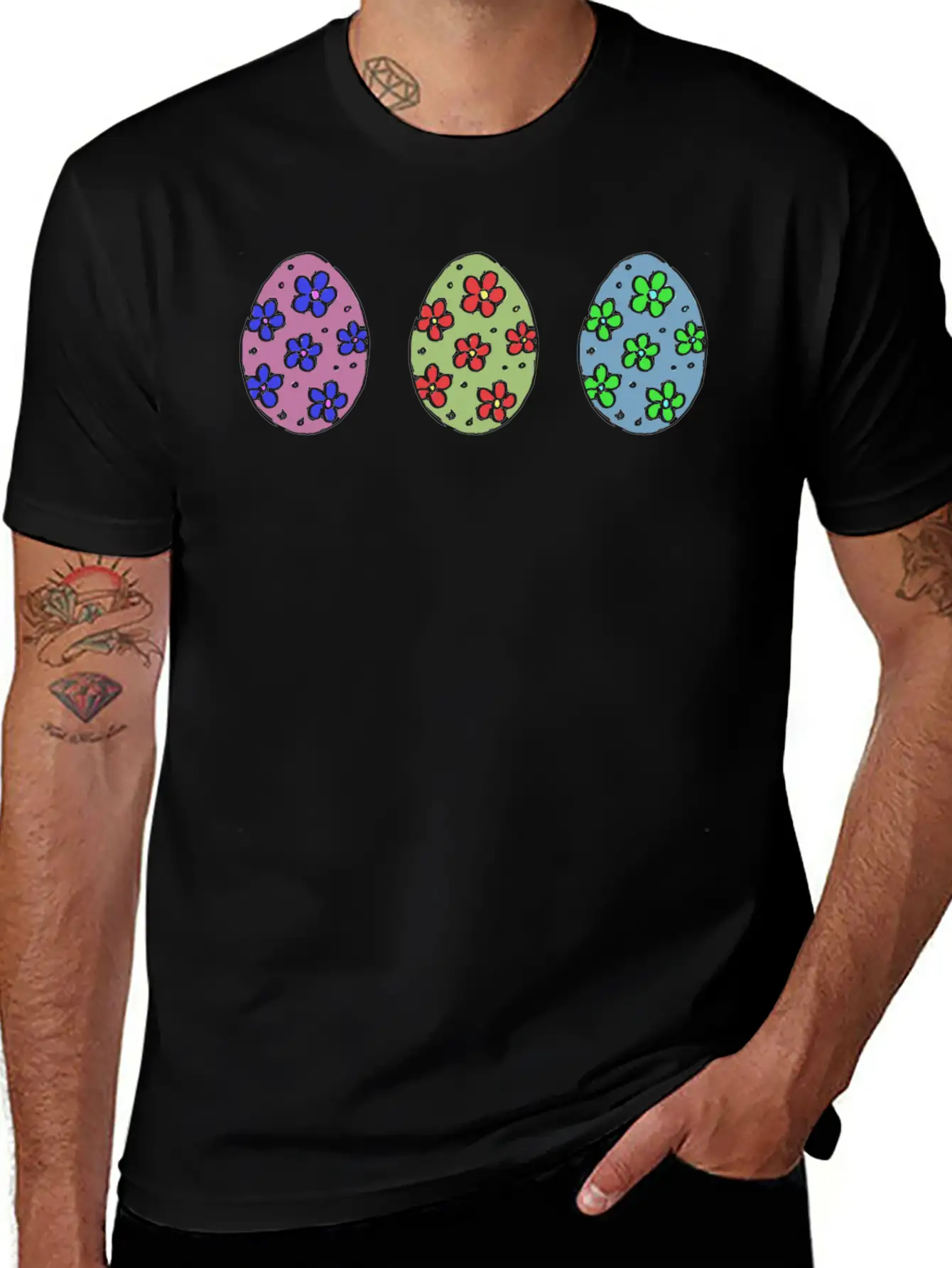 Easter Eggs 5 Basic Graphic T-Shirt – Daily Comfort In Soft Cotton