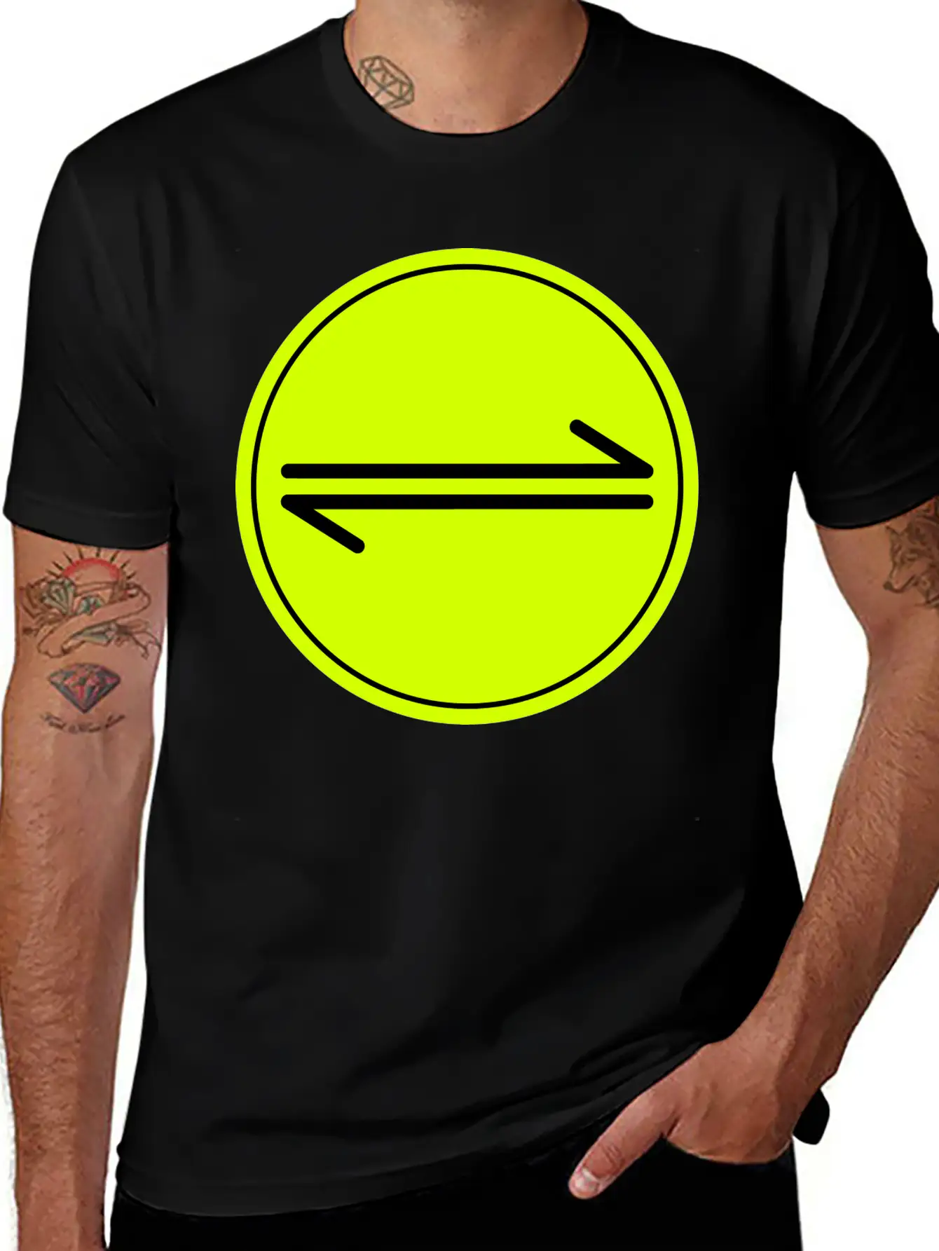Equilibrium Symbol Vectorized Basic Graphic T-Shirt – Daily Comfort In Soft Cotton