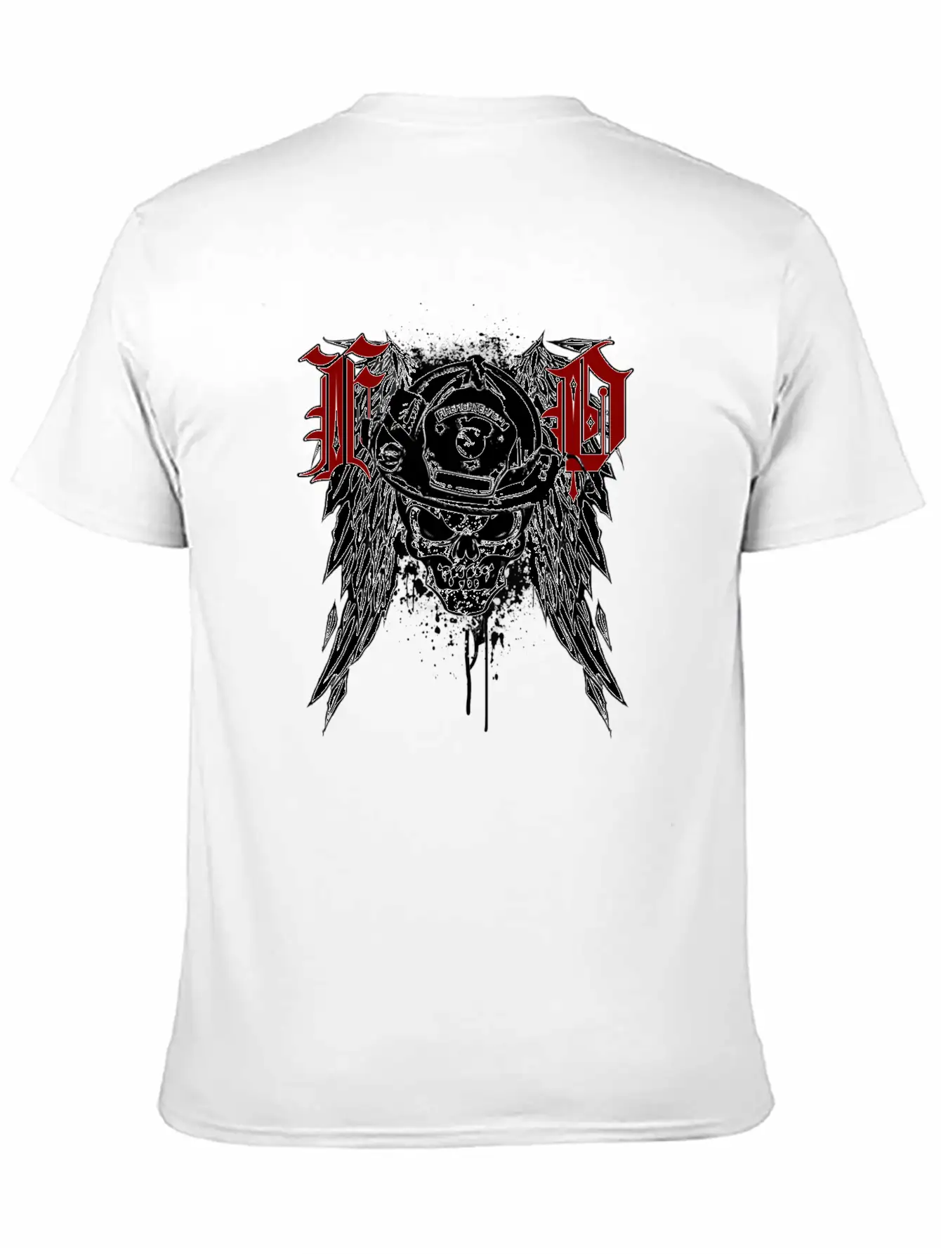 Fire Dept Skull Breathable Graphic T-Shirt – Perfect For Casual Days