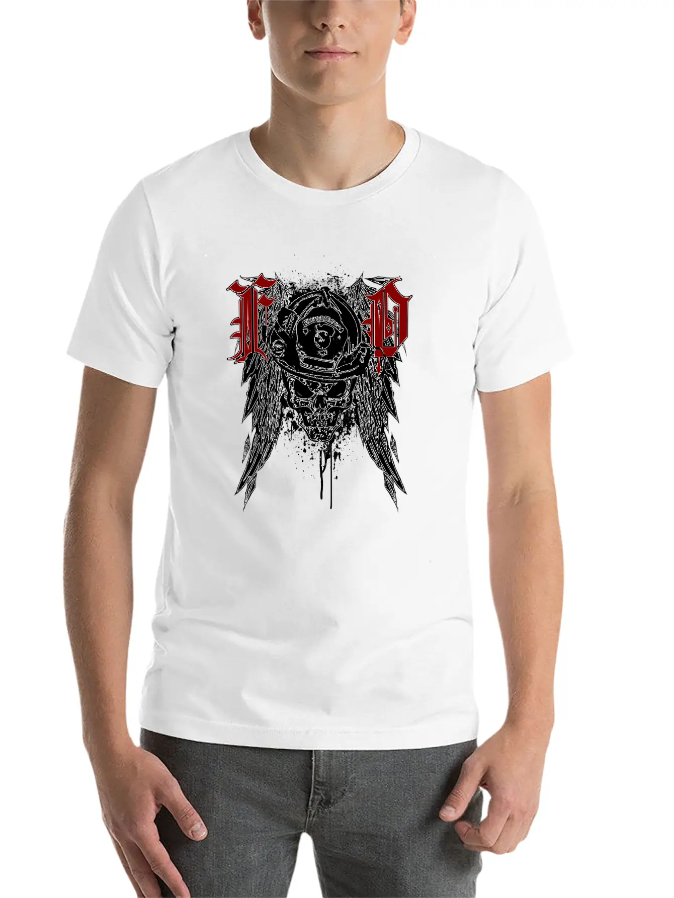 Fire Dept Skull Breathable Graphic T-Shirt – Perfect For Casual Days