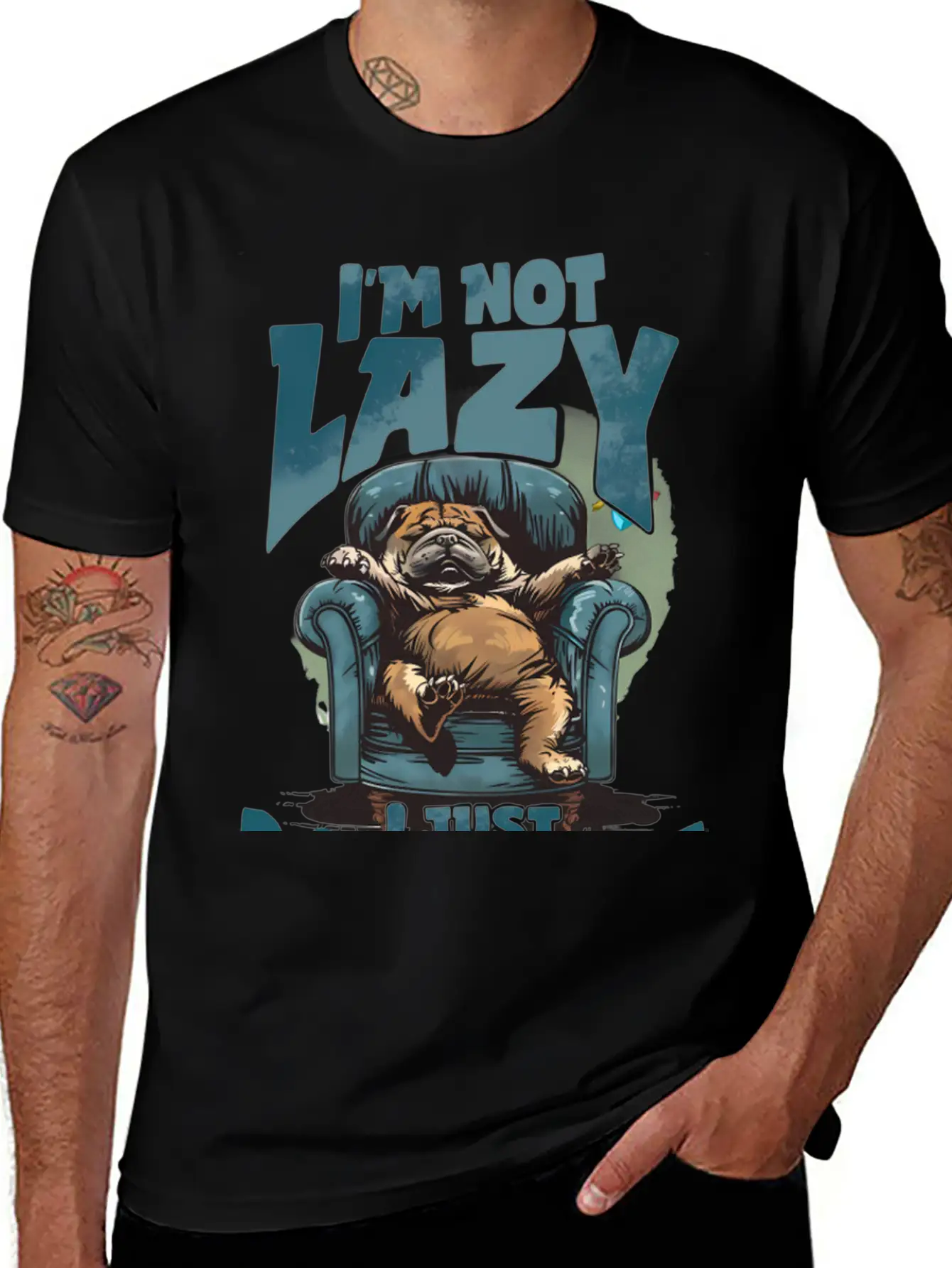 Funny Animal Lazy Dogquote Breathable Graphic T-Shirt – Perfect For Casual Days