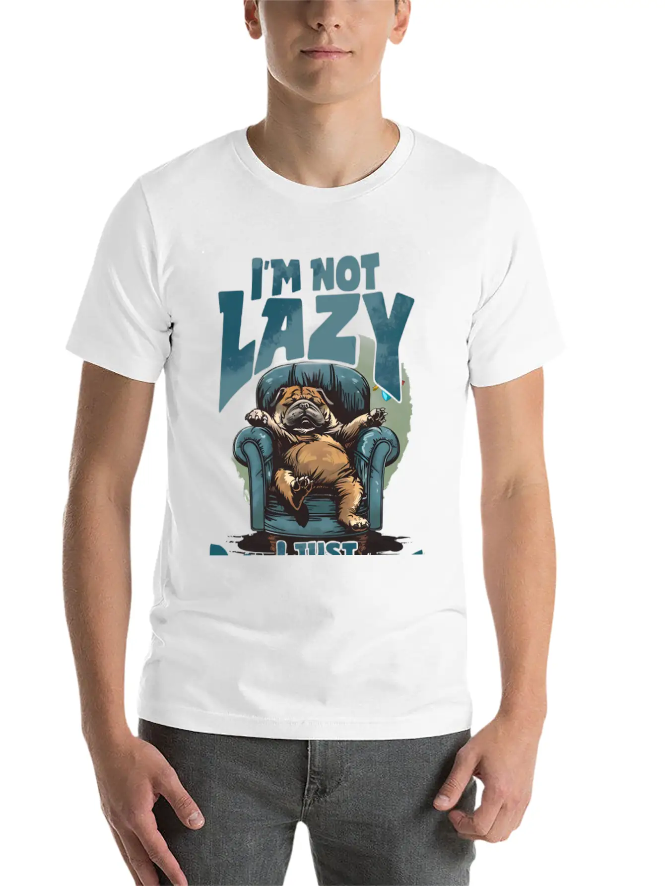 Funny Animal Lazy Dogquote Breathable Graphic T-Shirt – Perfect For Casual Days