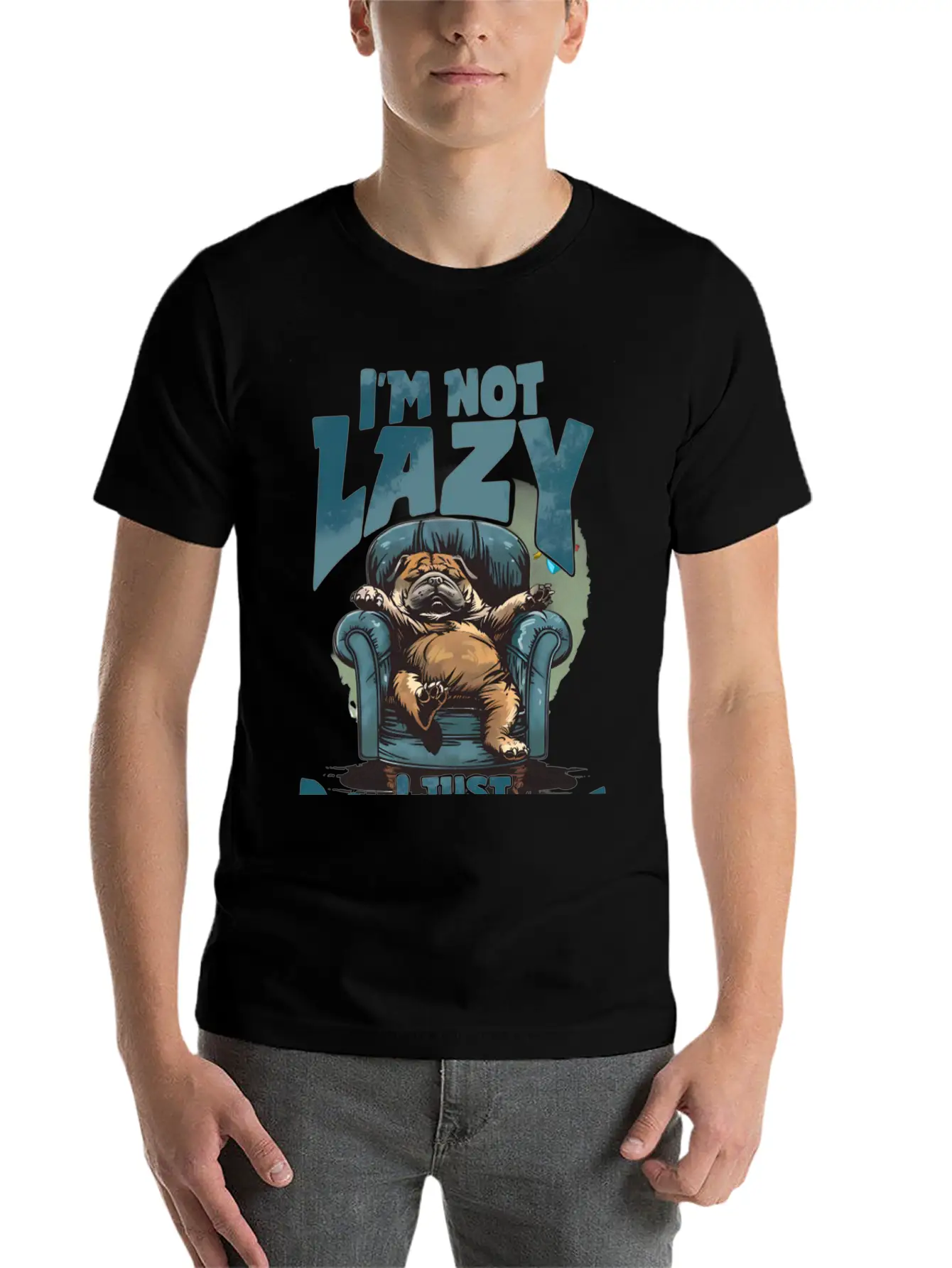 Funny Animal Lazy Dogquote Breathable Graphic T-Shirt – Perfect For Casual Days
