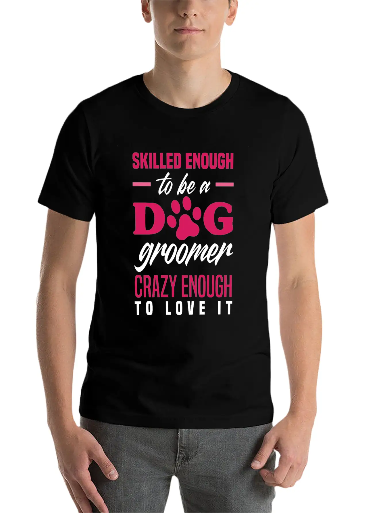 Funny Dog Groomer Grooming Fur Artist Pet Stylist Basic Graphic T-Shirt – Daily Comfort In Soft Cotton