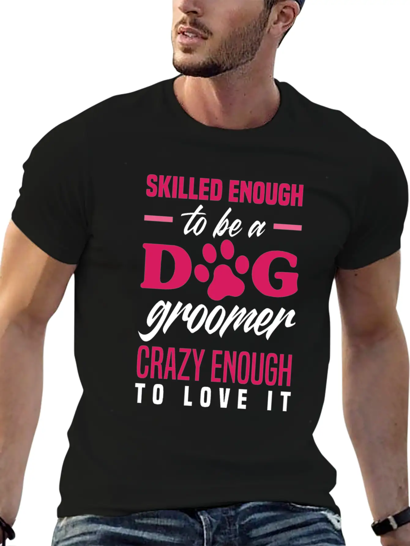 Funny Dog Groomer Grooming Fur Artist Pet Stylist Basic Graphic T-Shirt – Daily Comfort In Soft Cotton