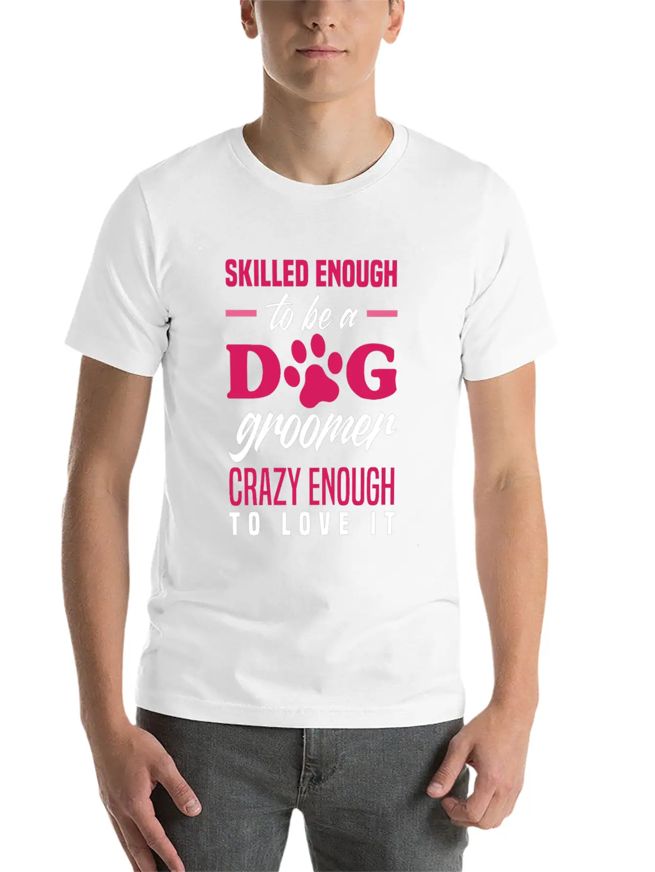 Funny Dog Groomer Grooming Fur Artist Pet Stylist Basic Graphic T-Shirt – Daily Comfort In Soft Cotton