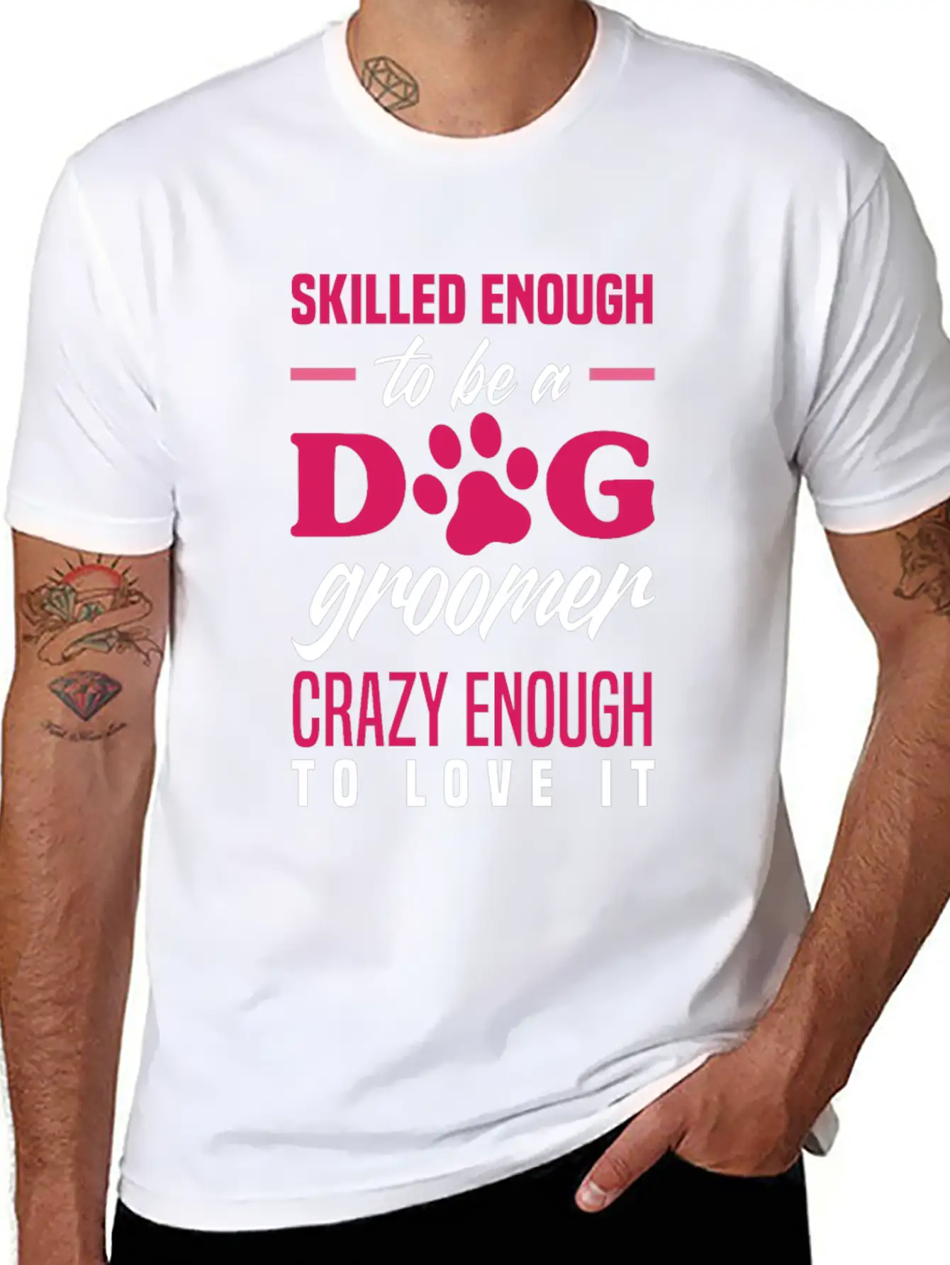 Funny Dog Groomer Grooming Fur Artist Pet Stylist Basic Graphic T-Shirt – Daily Comfort In Soft Cotton